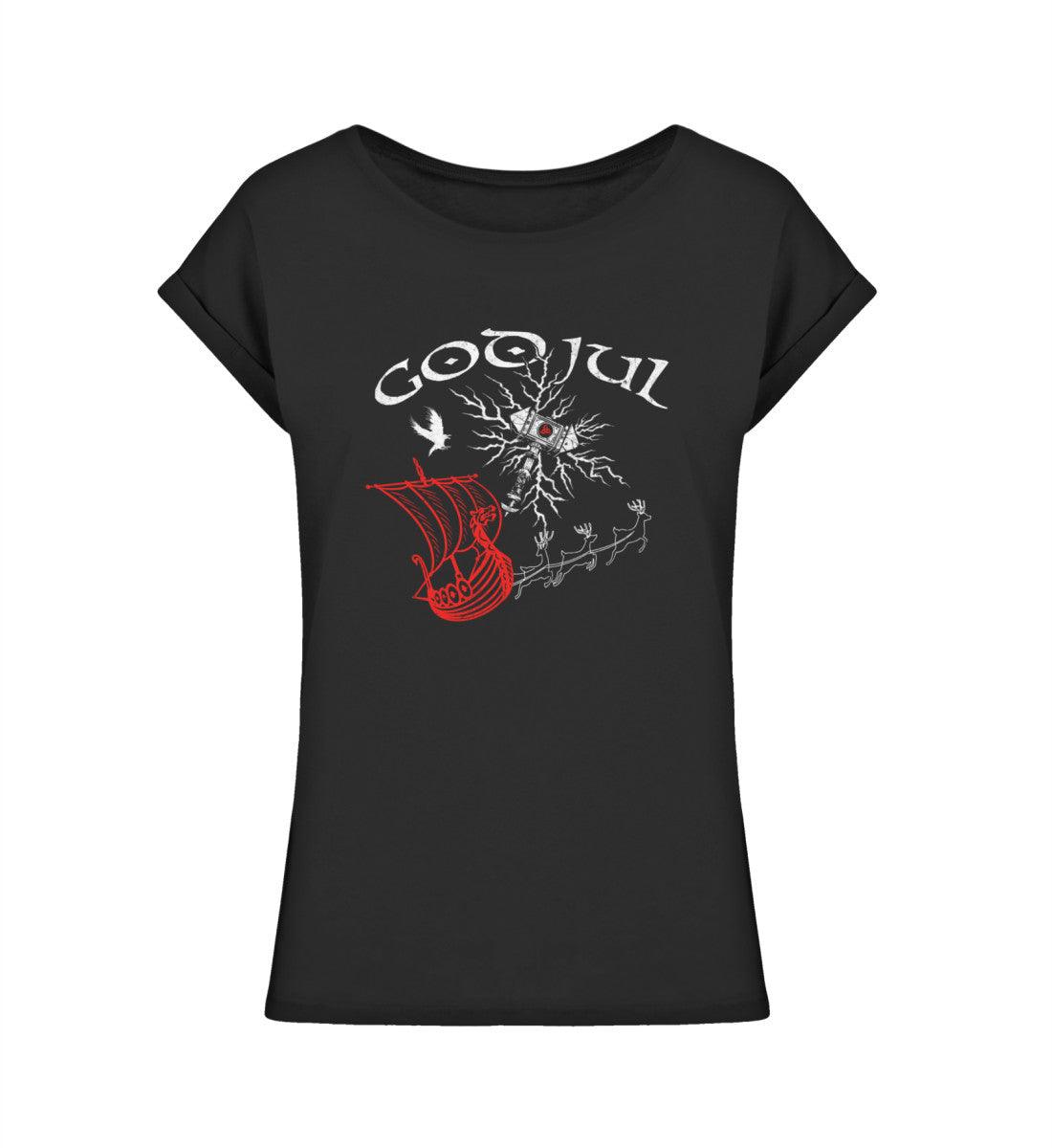 Schildmaiden Extended Shirt – "God Jul" Wikinger-Weihnachtsshirt mit nordischen Symbolen - Nordic Viking Wear