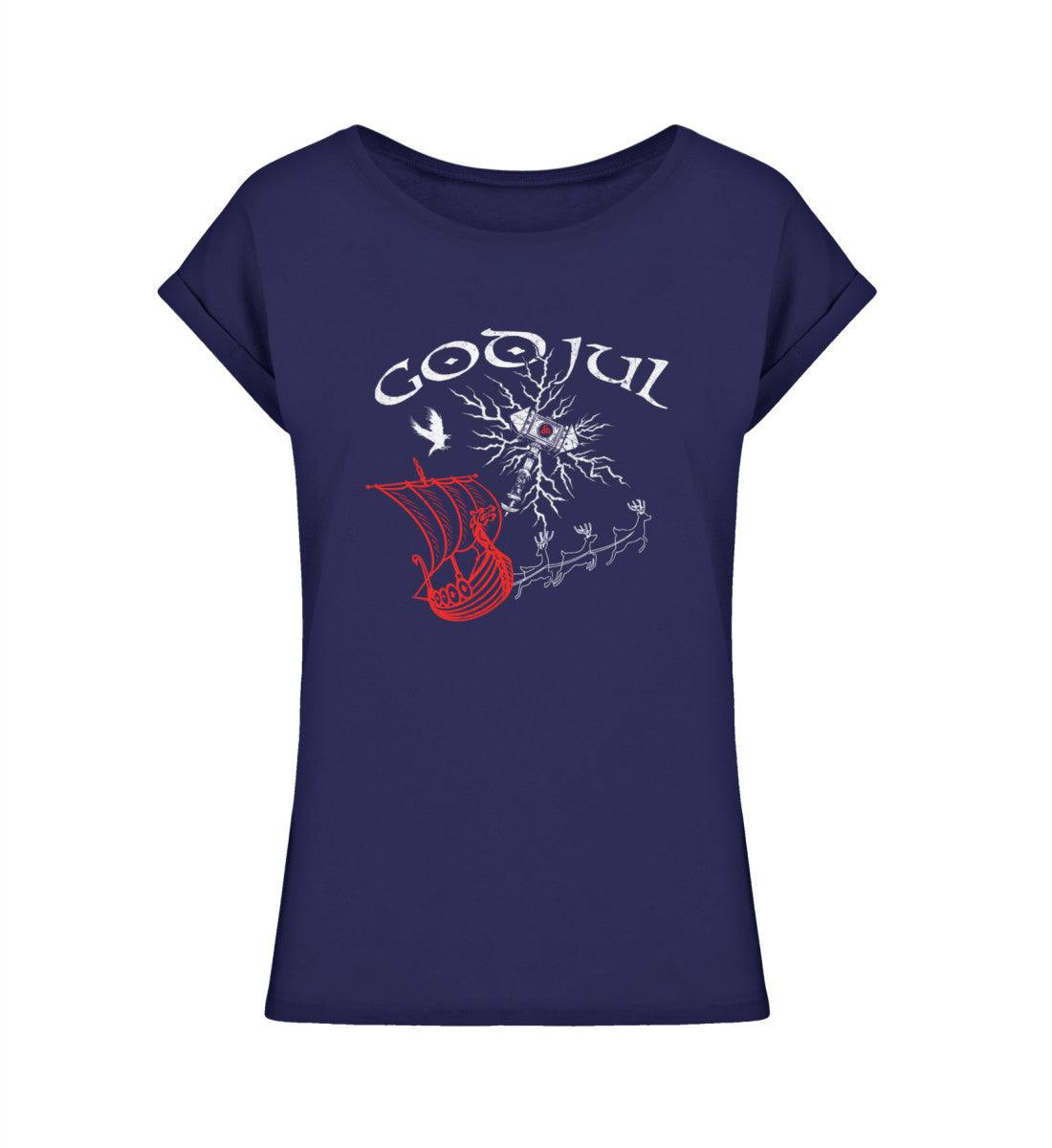 Schildmaiden Extended Shirt – "God Jul" Wikinger-Weihnachtsshirt mit nordischen Symbolen - Nordic Viking Wear