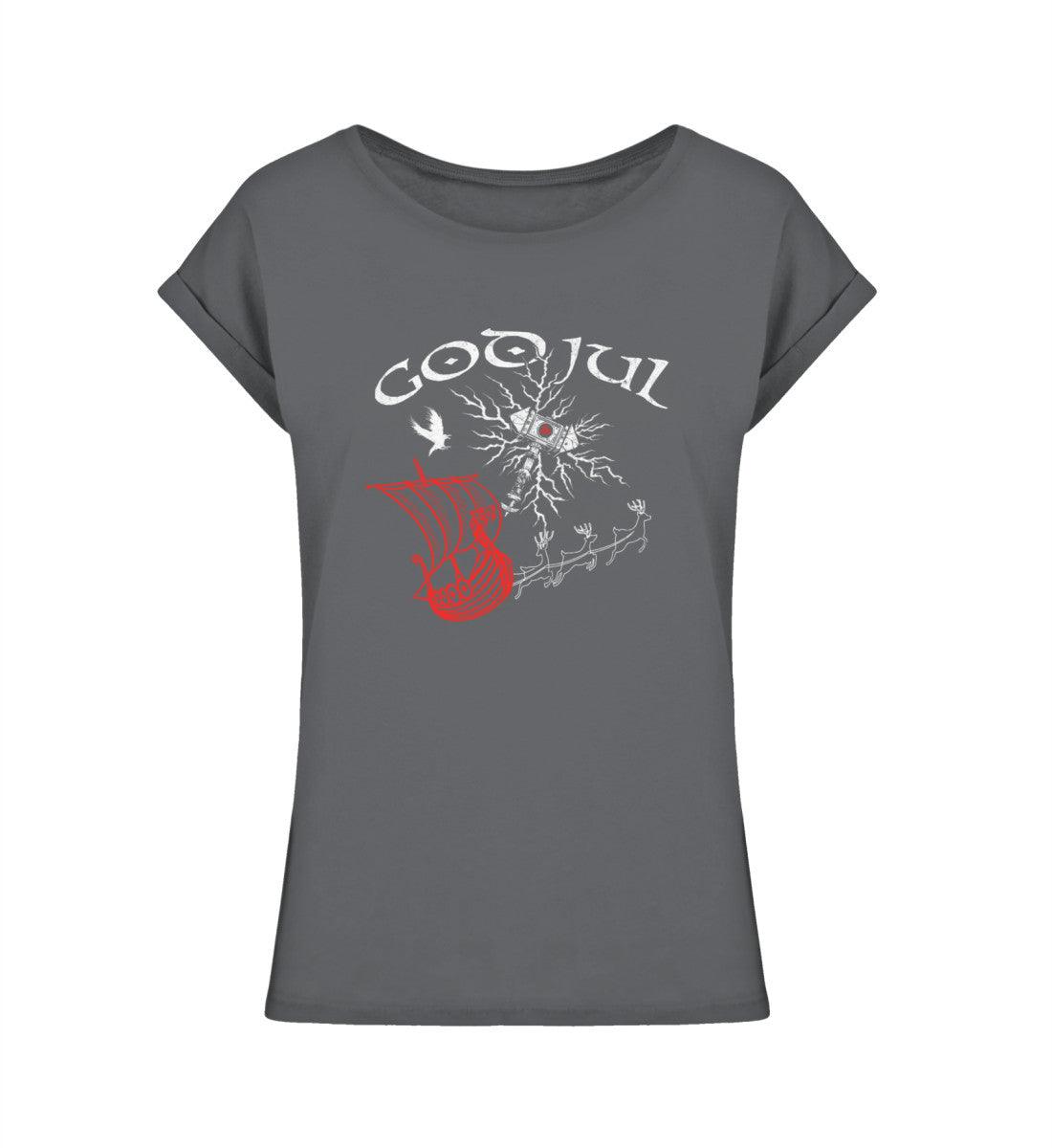 Schildmaiden Extended Shirt – "God Jul" Wikinger-Weihnachtsshirt mit nordischen Symbolen - Nordic Viking Wear