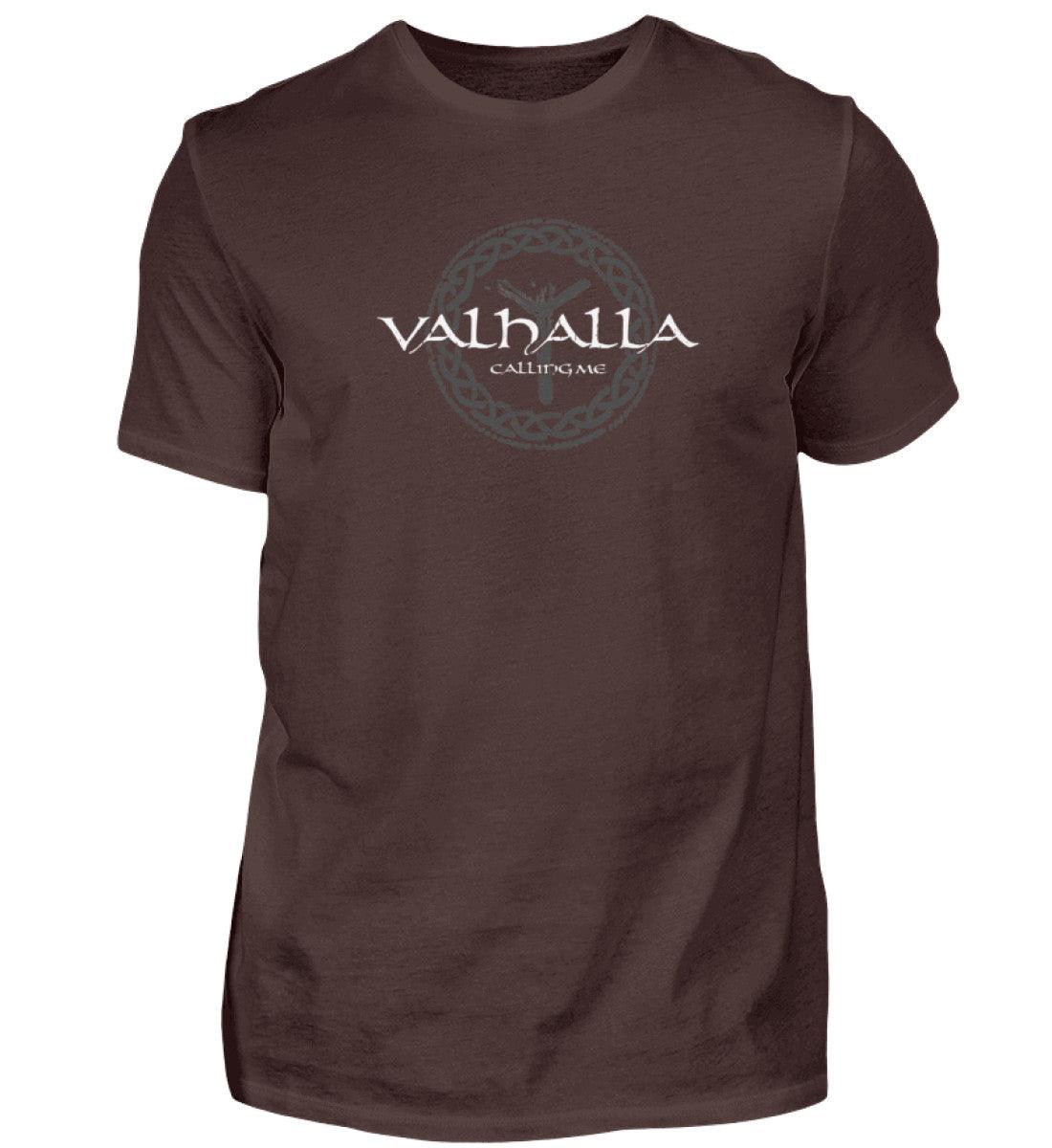 Wikinger-Premiumshirt "Valhalla Calling Me" mit Rune Algiz – Nordische Mythologie T-Shirt - Nordic Viking Wear
