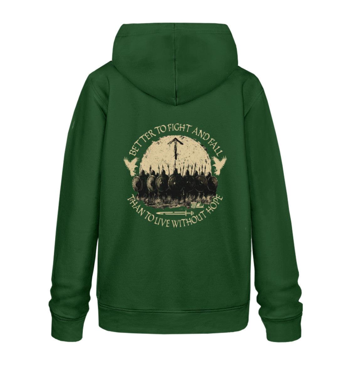 Wikinger Premium Hoodie – Better to Fight and Fall Than to Live Without Hope - Nordic Viking Wear
