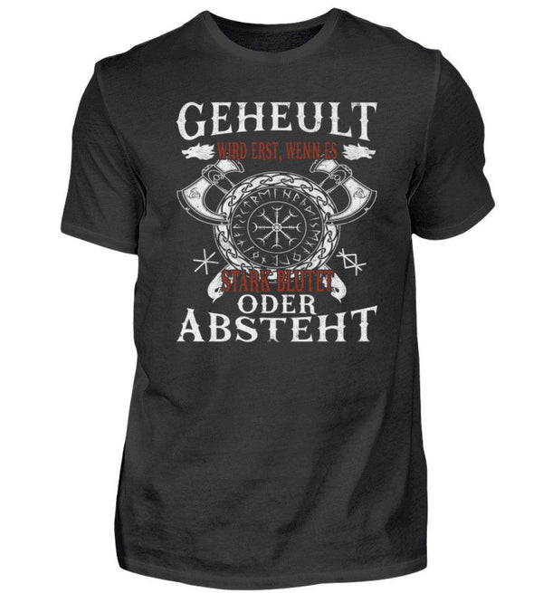Lustiges Wikinger Premiumshirt – Humorvolles Viking T-Shirt mit witzigem Spruch und Helm of Awe - Nordic Viking Wear