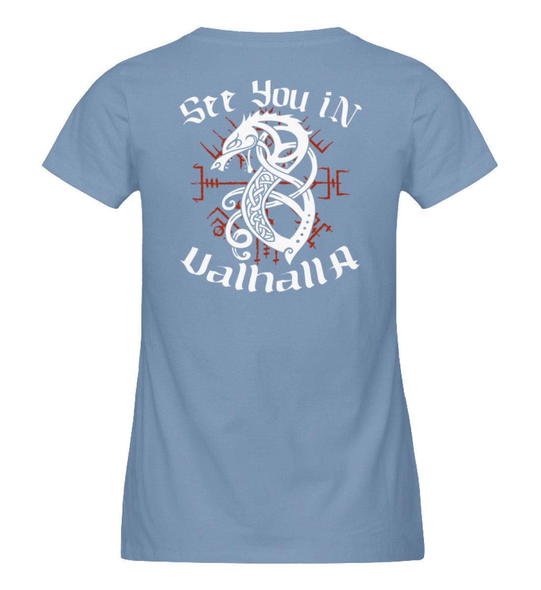 "Fenrir’s Oath" Schildmaiden-Expresser Shirt – "See You in Valhalla" - Nordic Viking Wear
