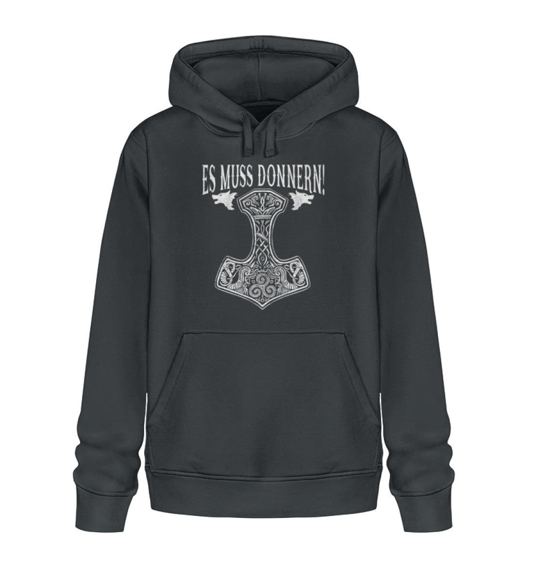 Es Muss Donnern Thors Hammer Premium Hoodie - Unisex Organic Hoodie 2.0 ST/ST - Nordic Viking Wear