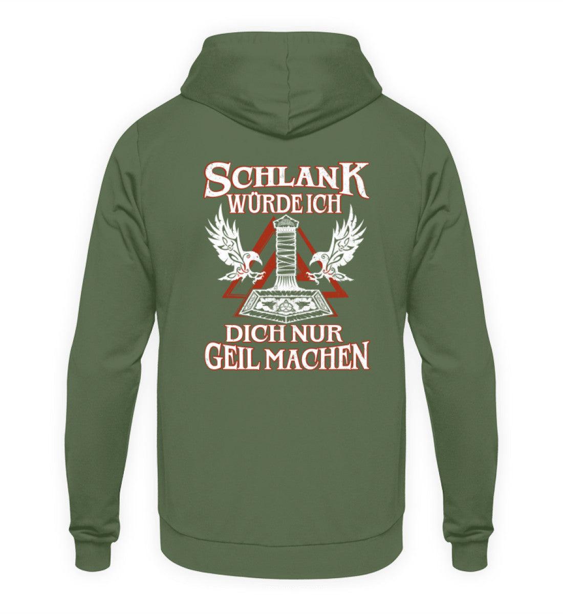 Unisex grüner Wikinger Hoodie mit coolem Spruch auf der Rückseite, Kapuzenpullover aus Baumwolle und Polyester, Geschenkidee