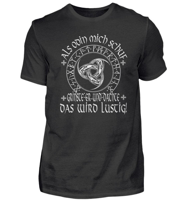 Lustiges Wikinger Premium T-Shirt - Odins Gjallarhorn & Runenkreis für Humorvolle Nordmann-Fans! - Herren Premiumshirt - Nordic Viking Wear