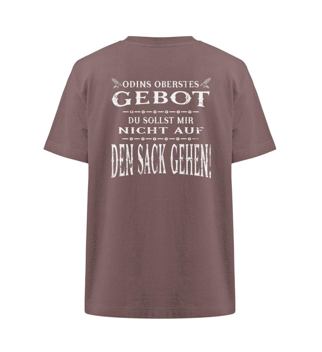 Wikinger Oversize Shirt mit humorvollem nordischen Spruch "Odins Oberstes Gebot: Du Sollst Mir Nicht Auf Den Sack Gehen!"