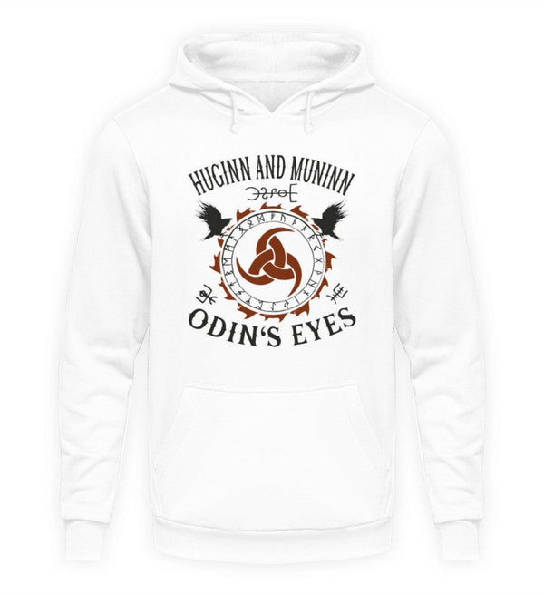 Wikinger Hoodie mit Odins Gjallarhorn, Runenkreis & Raben - Huginn und Muninn Design - Nordische Mythologie Pullover - Nordic Viking Wear