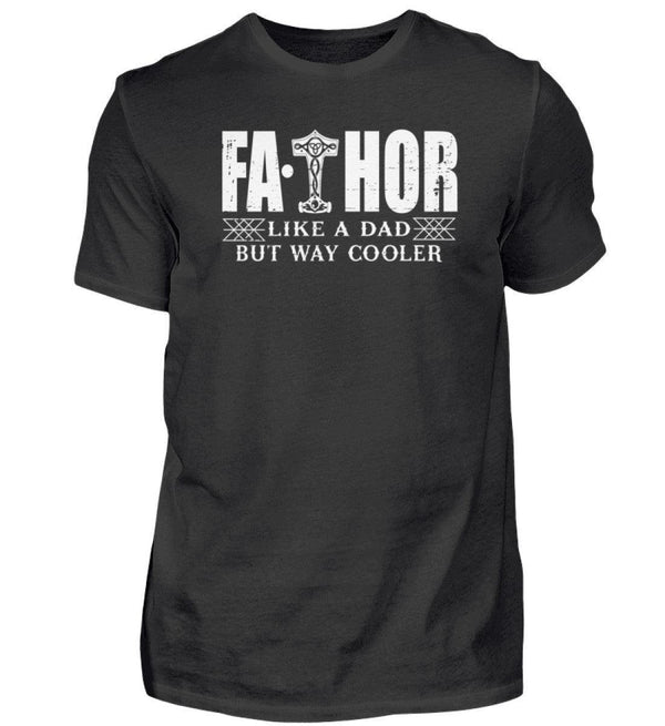 Wikinger Premium T-Shirt für Väter: "Fahtor" - Mit Thors Hammer Design - Perfektes Vatertags-Geschenk! - Herren Premiumshirt - Nordic Viking Wear