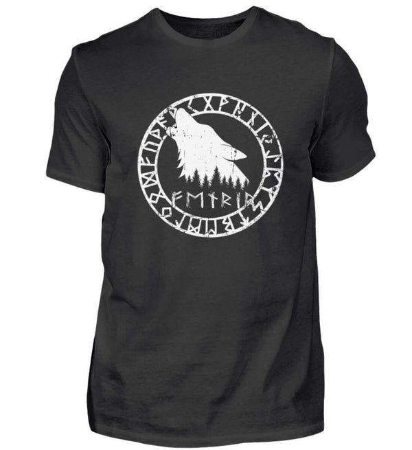 "Fenrir Runenkreis" Wikinger-Premiumshirt – Verkörpere die Macht des legendären Wolfs - Nordic Viking Wear