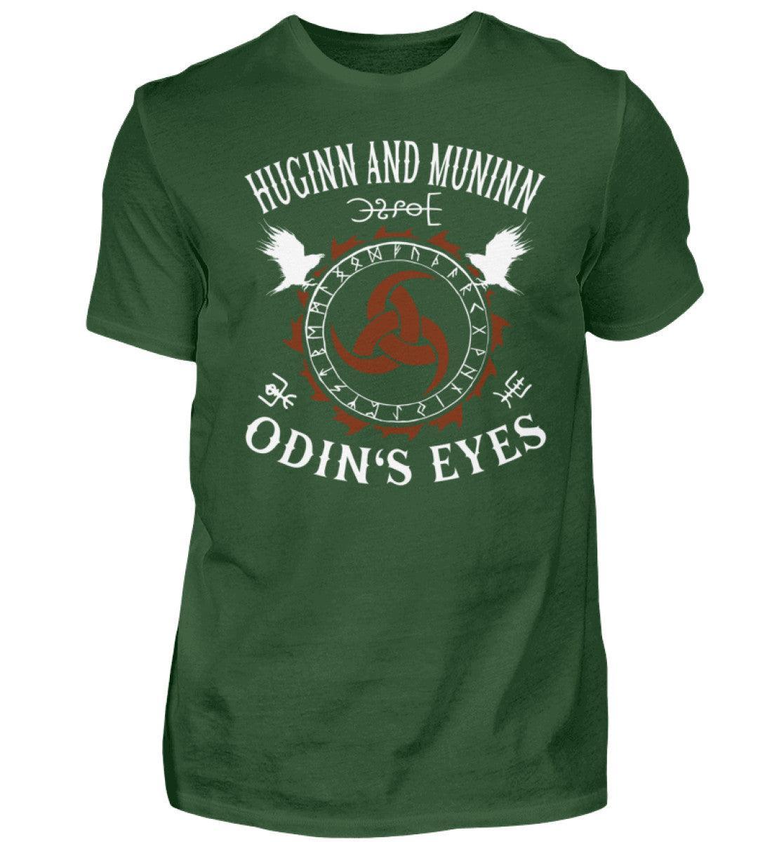 Wikinger- Premium Shirt "Huginn und Muninn - Odins Augen" Front Print - Nordic Viking Wear