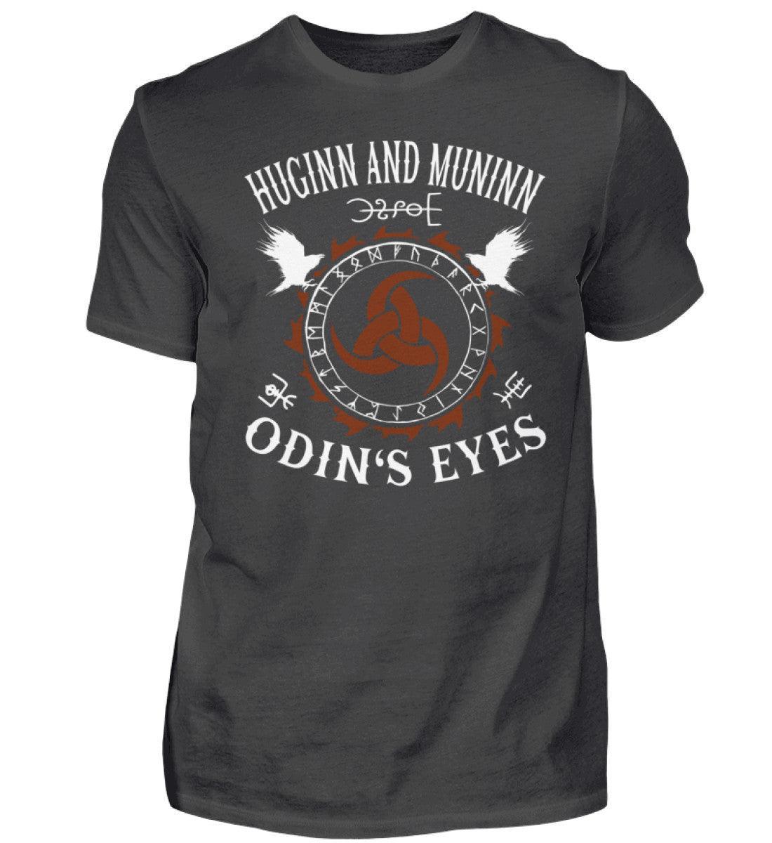 Wikinger- Premium Shirt "Huginn und Muninn - Odins Augen" Front Print - Nordic Viking Wear