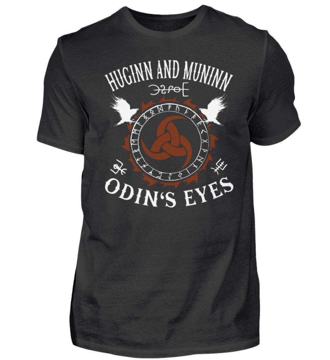 Wikinger- Premium Shirt "Huginn und Muninn - Odins Augen" Front Print - Nordic Viking Wear