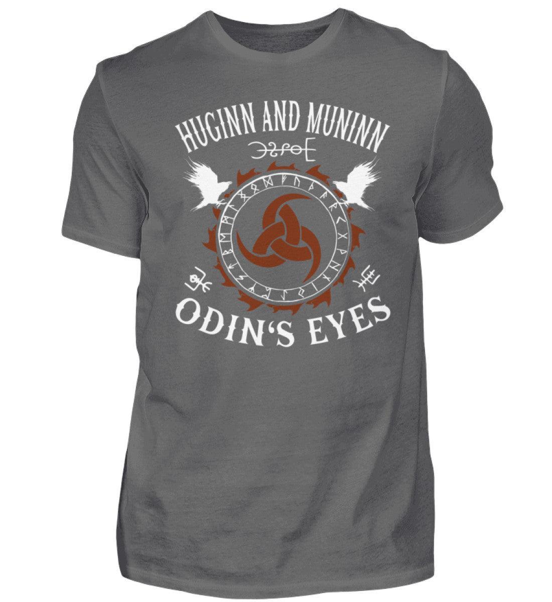 Wikinger- Premium Shirt "Huginn und Muninn - Odins Augen" Front Print - Nordic Viking Wear