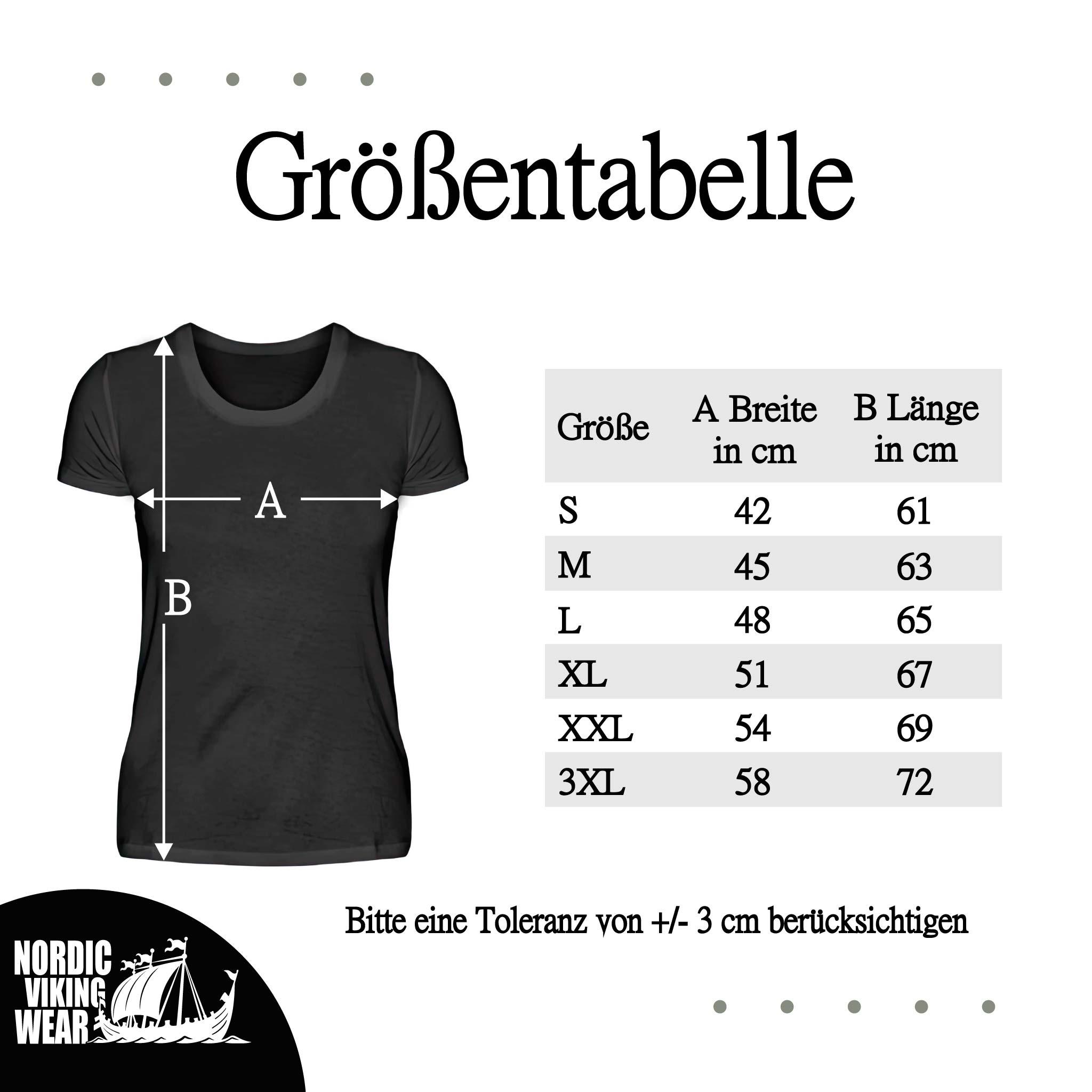 Fenris & Valknut: Das Erbe der Wikinger - Rückendruck Damen Premiumshirt mit mythischer Kraft - Nordic Viking Wear