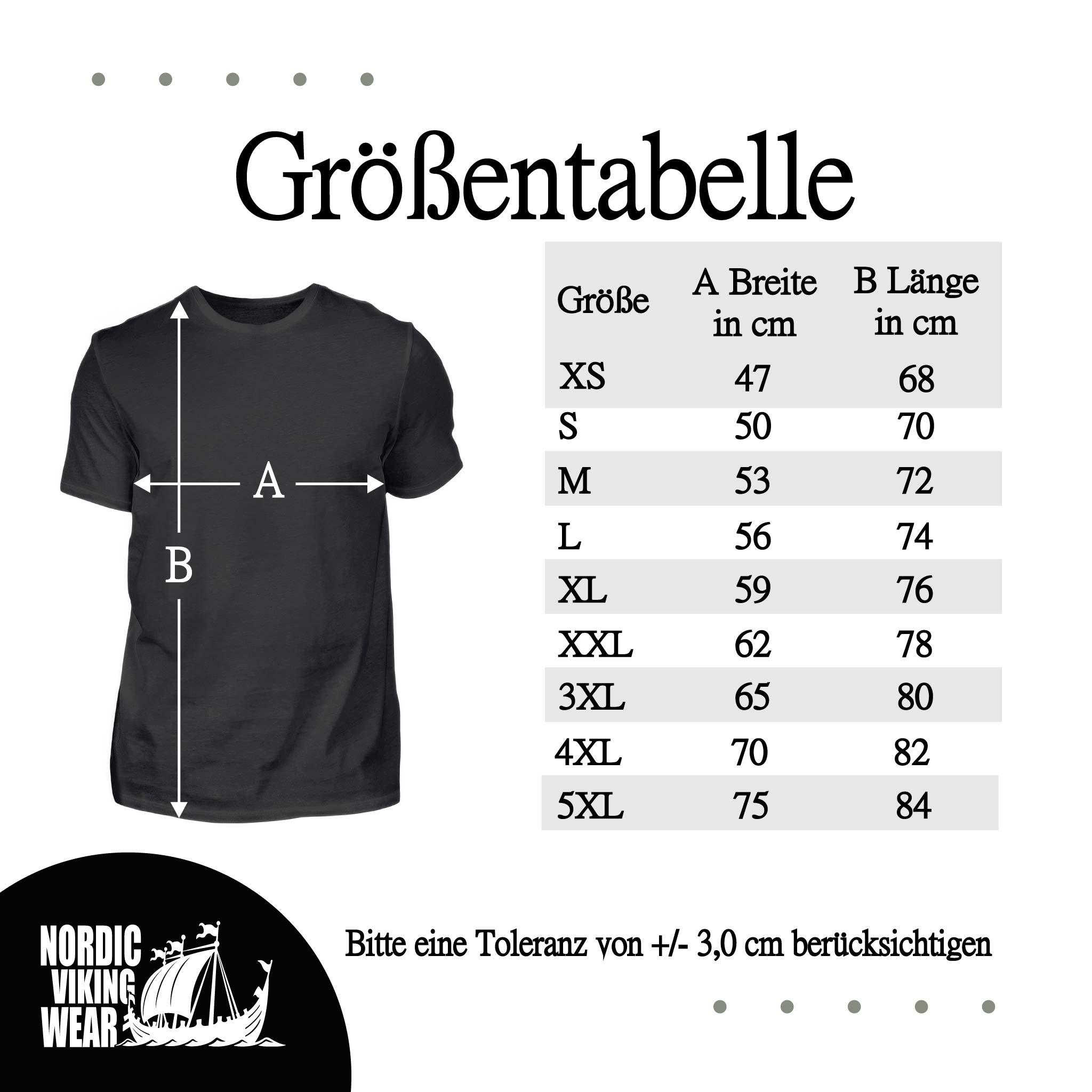 Wikinger Front und Backprint -Plünderer T-Shirt – "Mir reicht's, ich gehe plündern" – Drachenschiff-Design