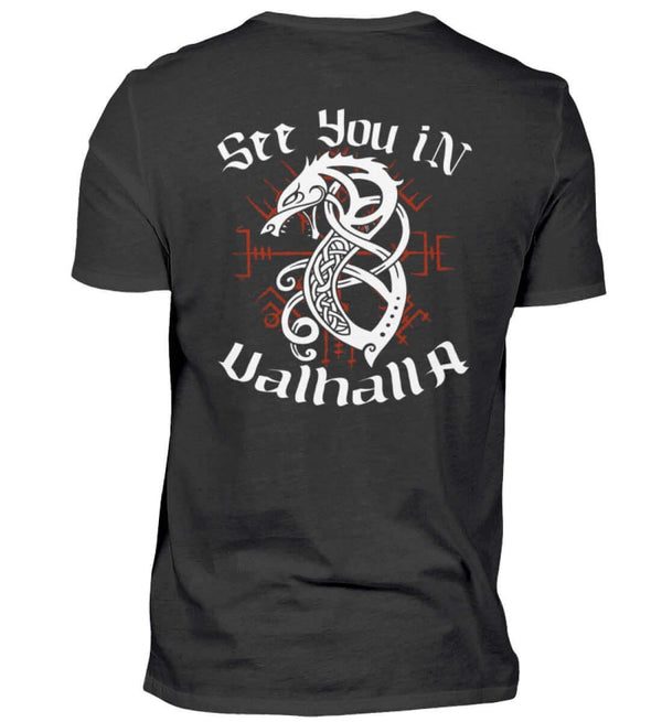 "Fenrir’s Oath" Wikinger-Premiumshirt – "See You in Valhalla" - Nordic Viking Wear