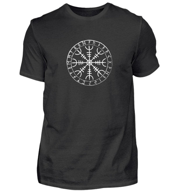 Runenkreis Mit Helm Of Awe - Herren Premiumshirt - Nordic Viking Wear