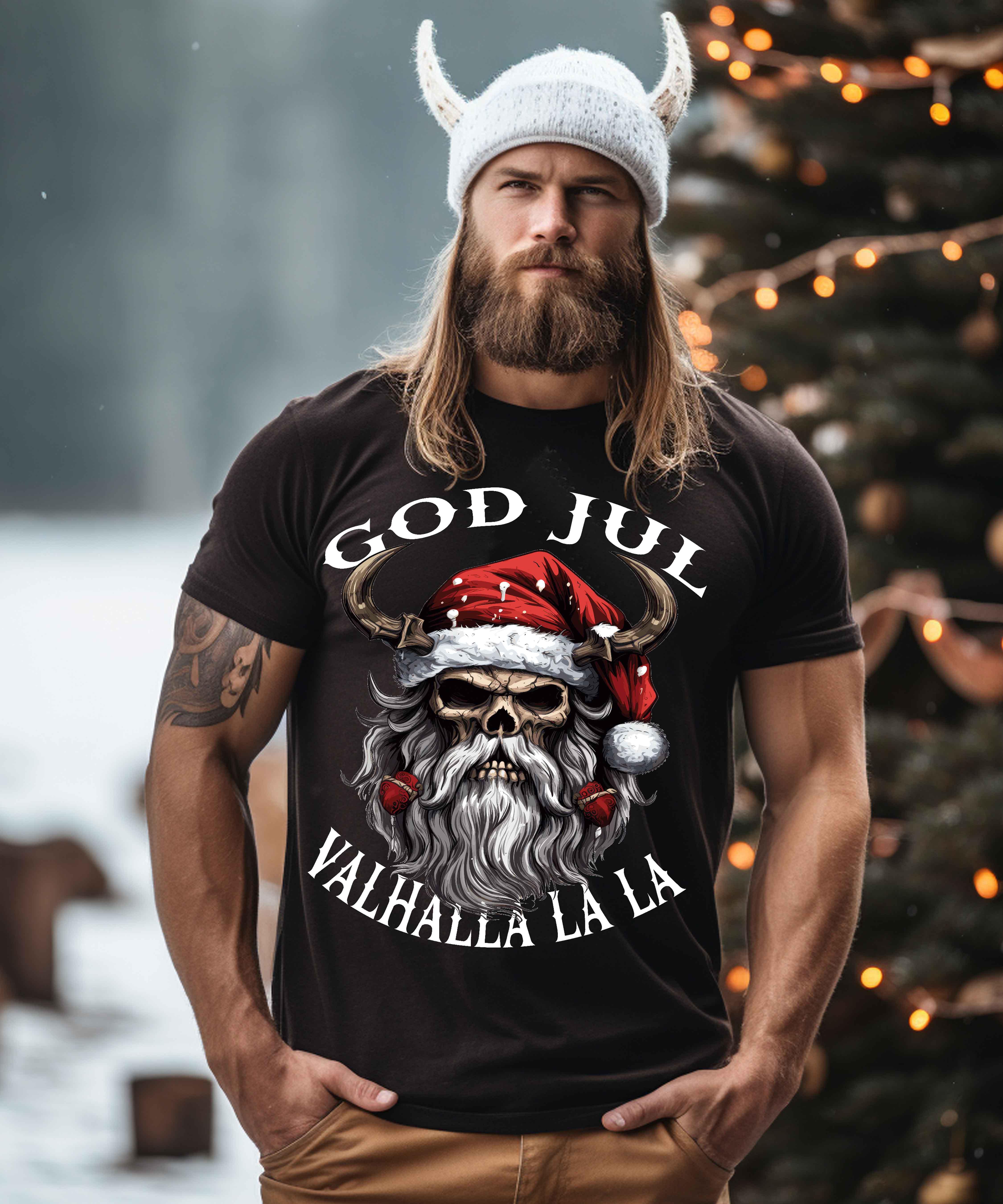 God Jul Valhalla La La Christmas Viking - Herren Premiumshirt - Nordic Viking Wear