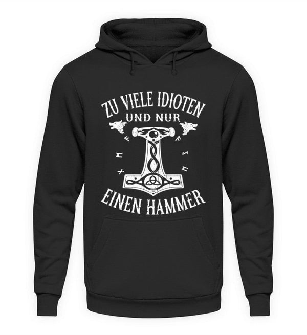Wikinger Hoodie "Hammer der Weisheit" - Herren Premium Kapuzenpullover mit Nordischem Motiv - Nordic Viking Wear