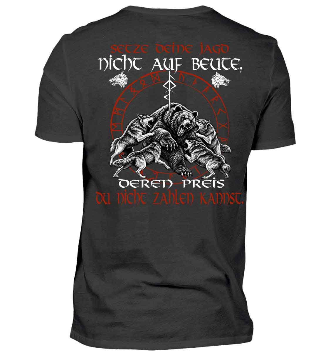 Wikinger Premiumshirt Backprint Setze-Deine-Jagd