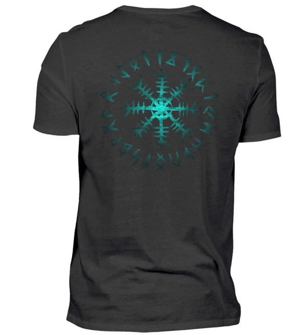 Wikinger Helm des Schreckens Premiumshirt – Mystischer Runenkreis - Nordic Viking Wear