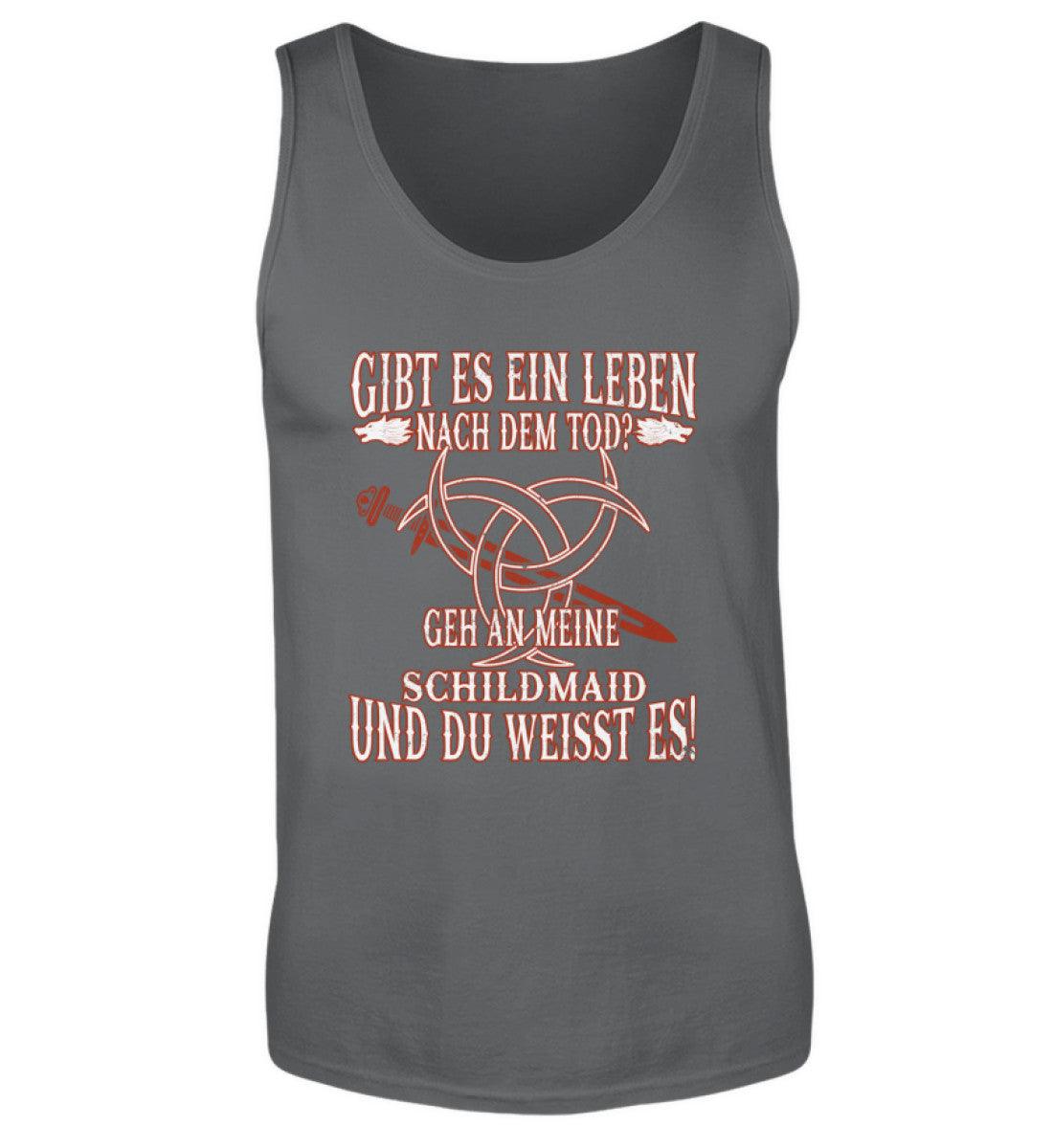 Lustiges Wikinger Tanktop "Gibt Es Ein Leben Nach Dem Tod" für Herren – Hochwertiger Druck auf 100% Baumwolle, perfekte Geschenkidee