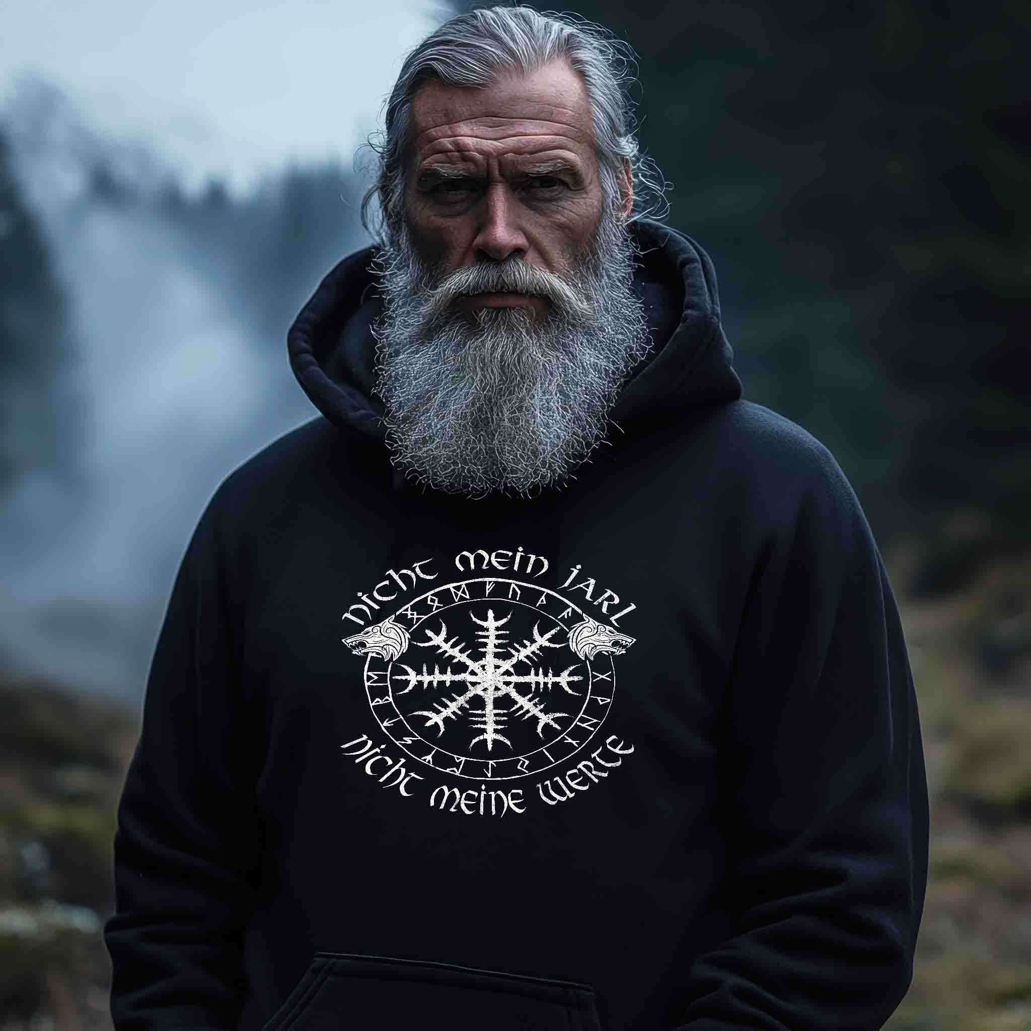 Premium Hoodie Nicht Mein Jarl Nicht Meine Werte