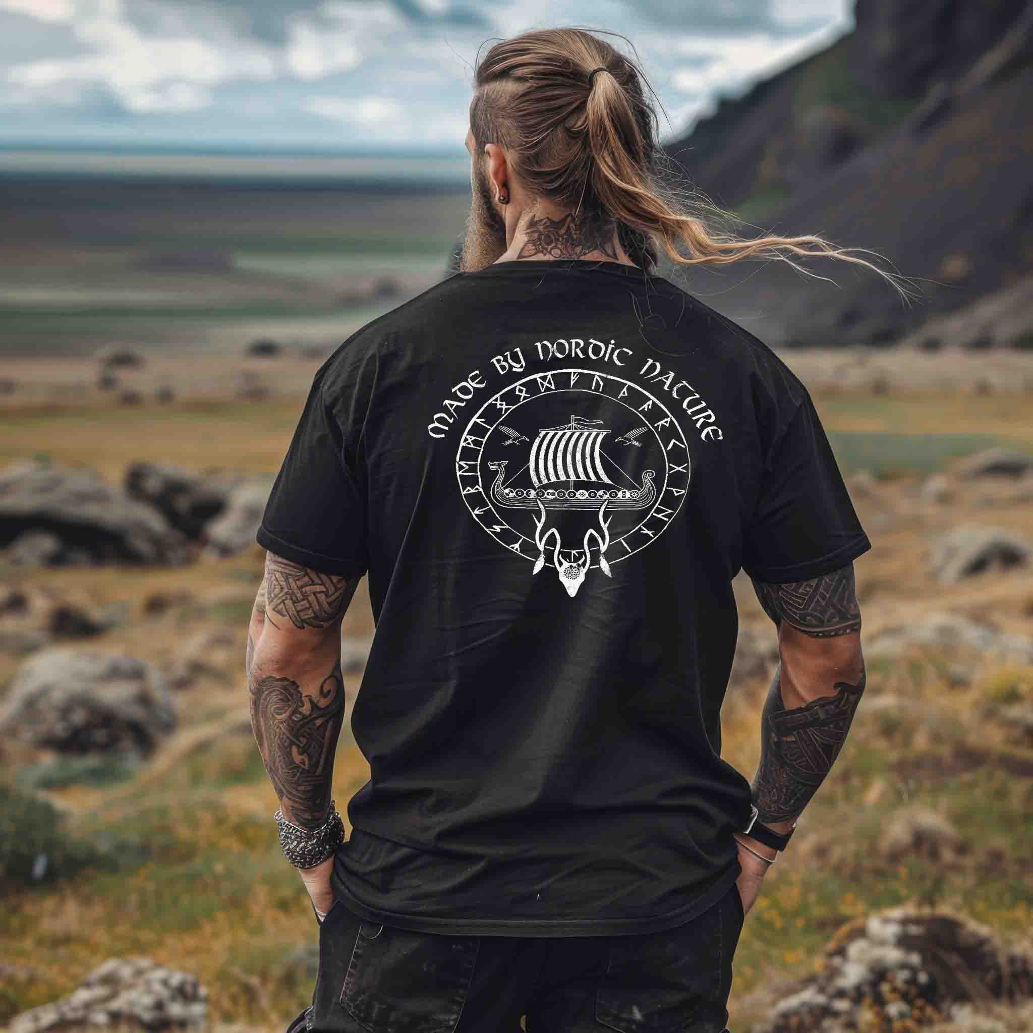 Wikinger Premiumshirt Made By Nordic Nature Backprint
