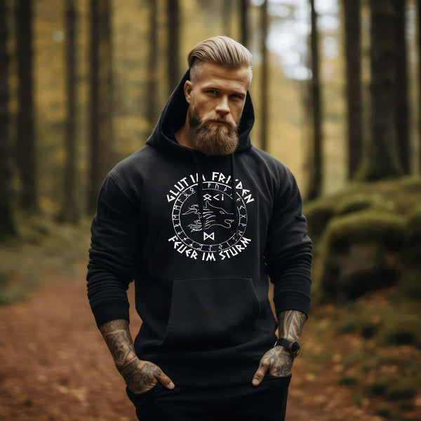 Wikinger Hoodie"Loki's Erbe" – Kraft und List im nordischen Design - Nordic Viking Wear