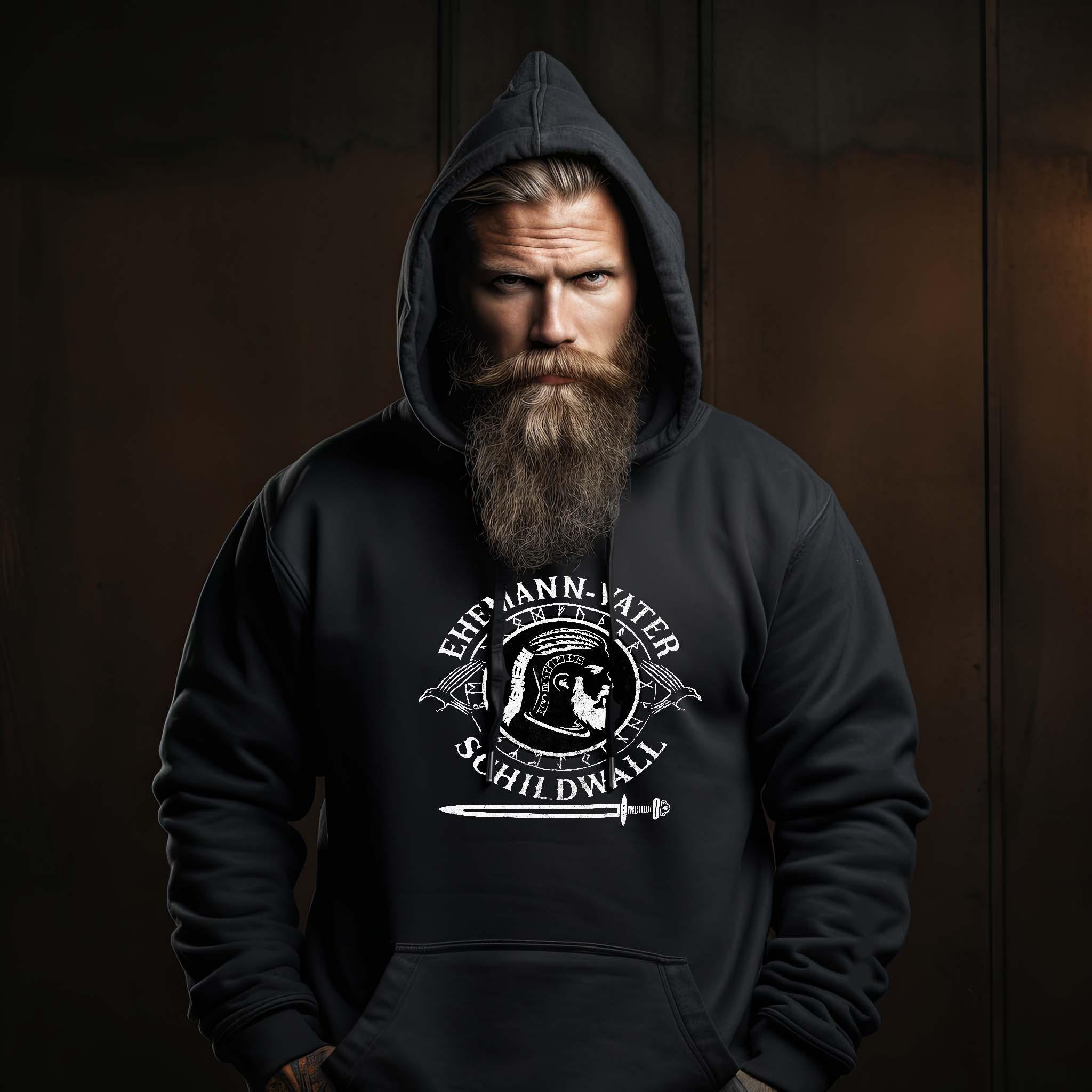 Wikinger Hoodie Ehemann Vater Schildwall - Nordic Viking Wear