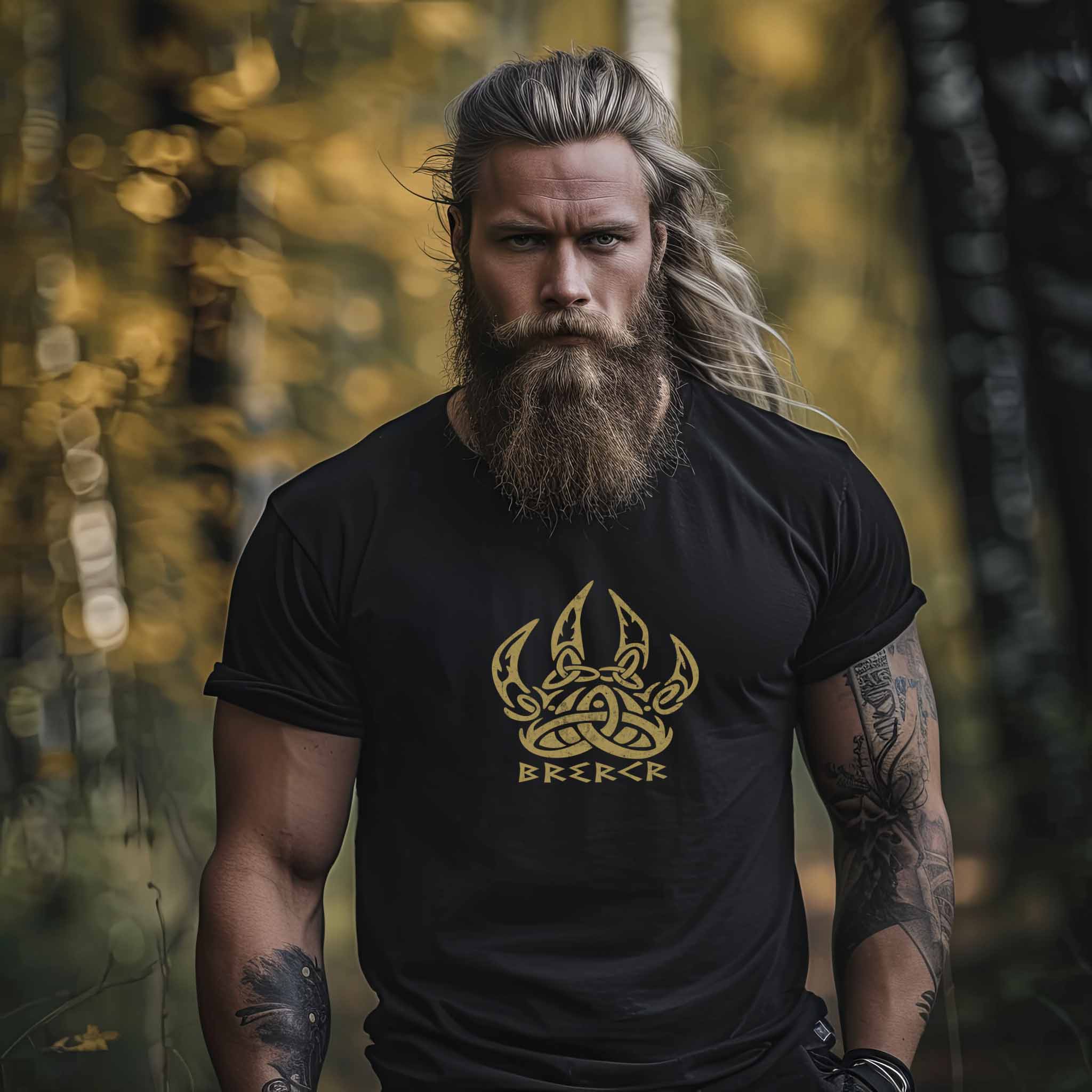 Berserker Wikinger Shirt – Nordische Runenschrift und Knotenmuster für echte Krieger - Nordic Viking Wear