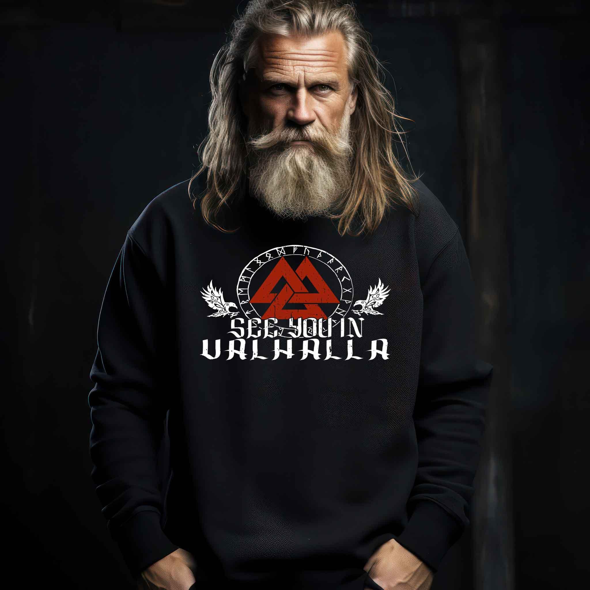 "See You In Valhalla" Wikinger-Sweatshirt – Ehre die Ahnen mit Stil