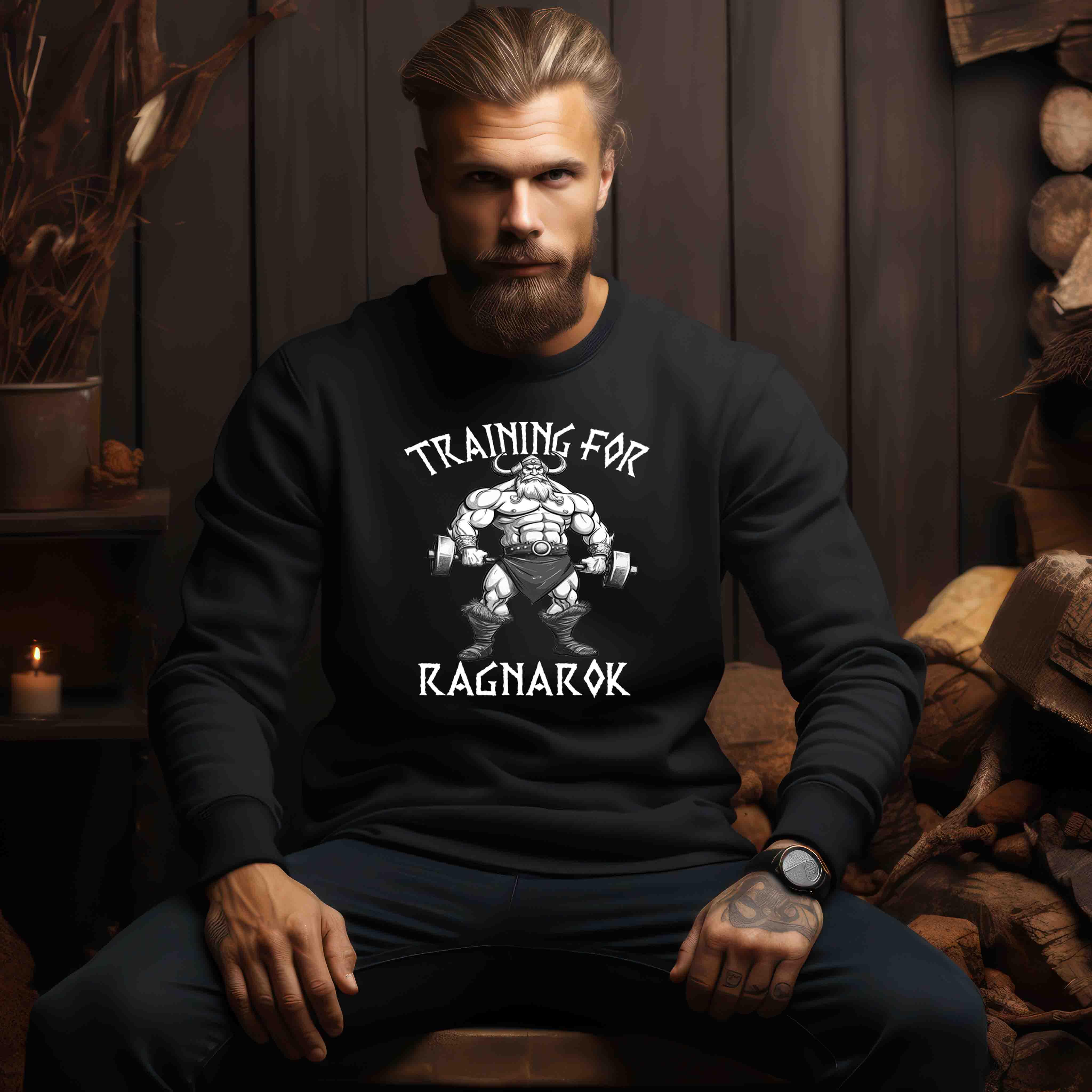 "Training for Ragnarok" – Das ultimative Wikinger Heavy Sweatshirt für Krieger und Fitnessfans