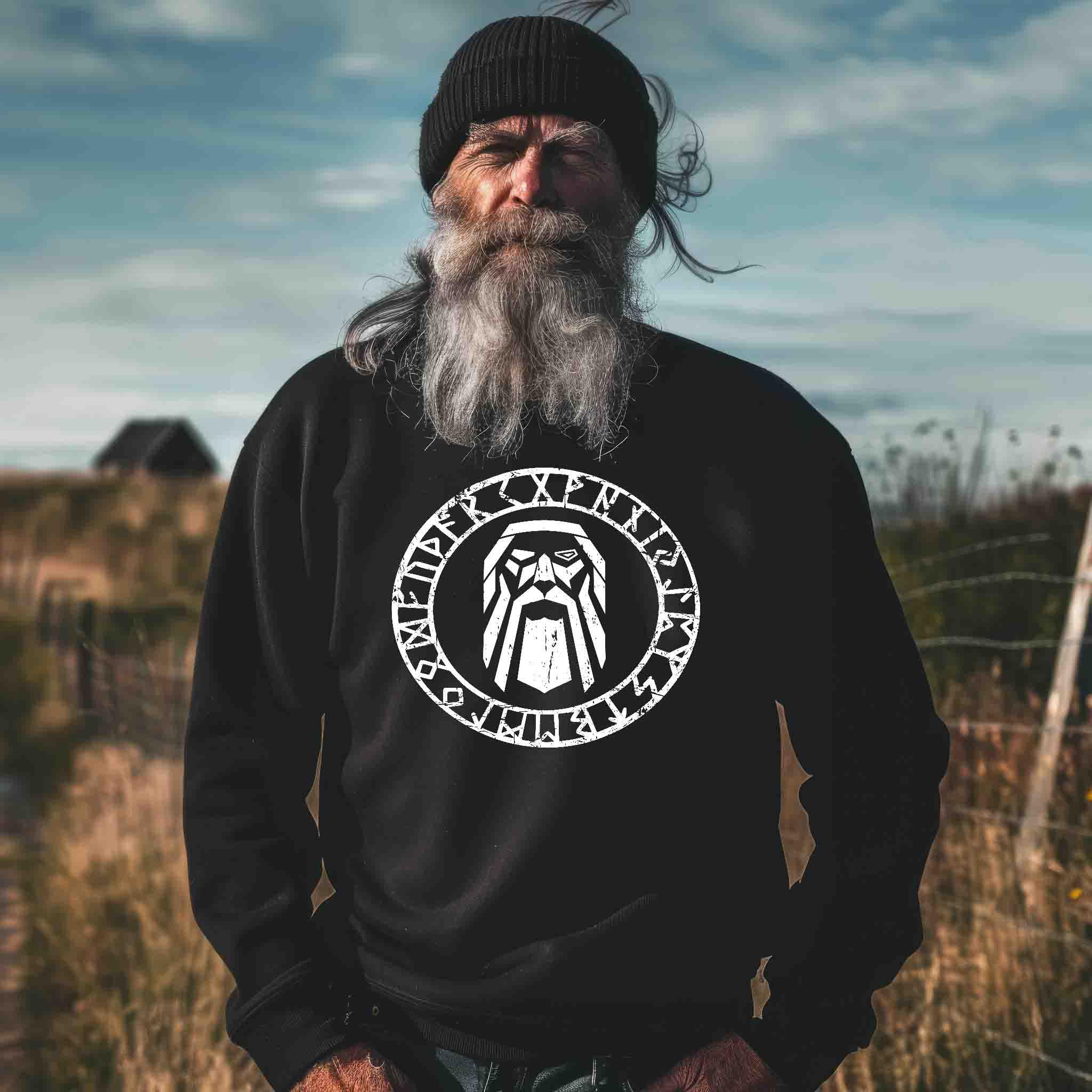 Odin Runen Heavy Blend Sweatshirt – Nordische Mythologie trifft Wikinger-Style