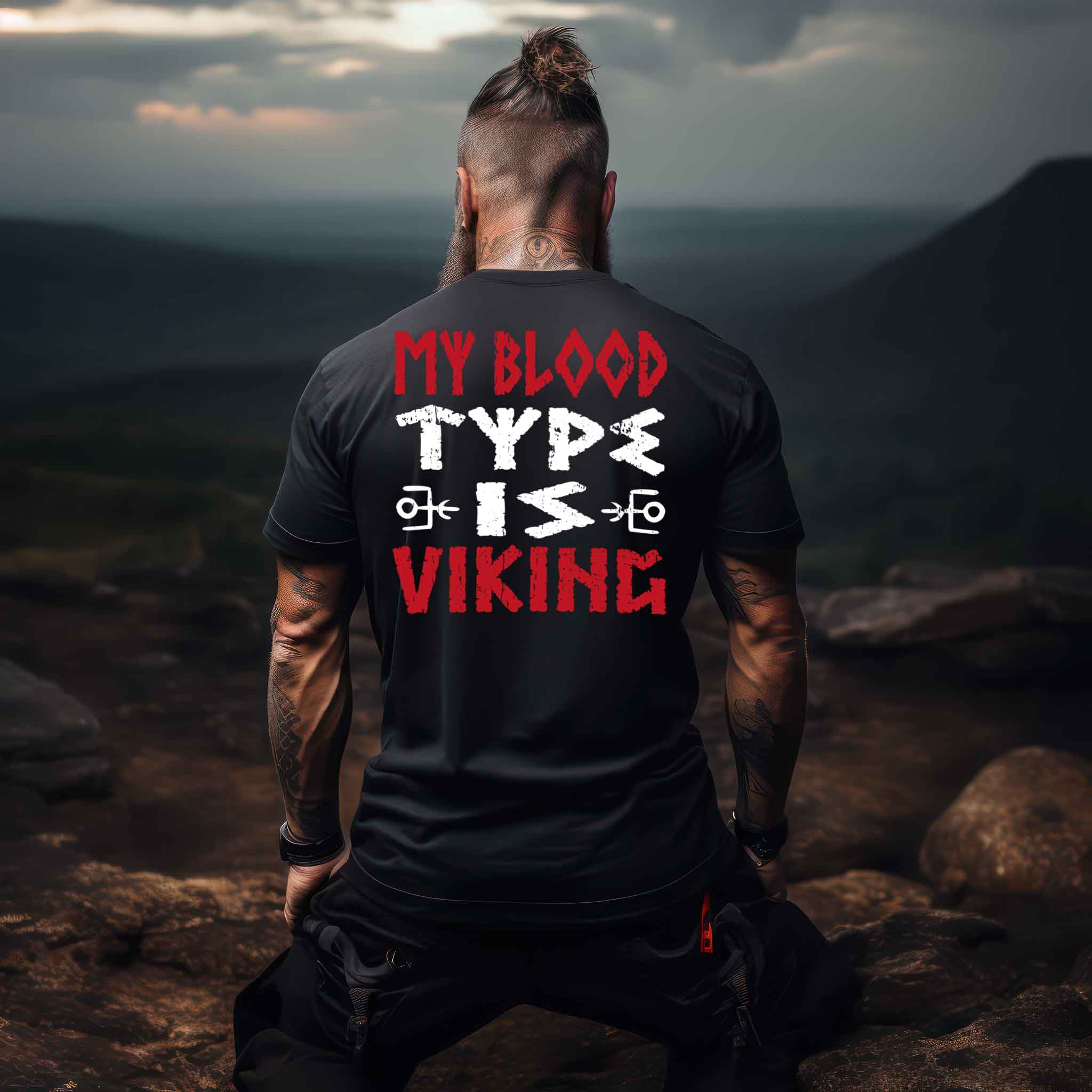 "My Blood Type Is Viking" Shirt – Stolze Nordische Abstammung Wikinger Premiumshirt