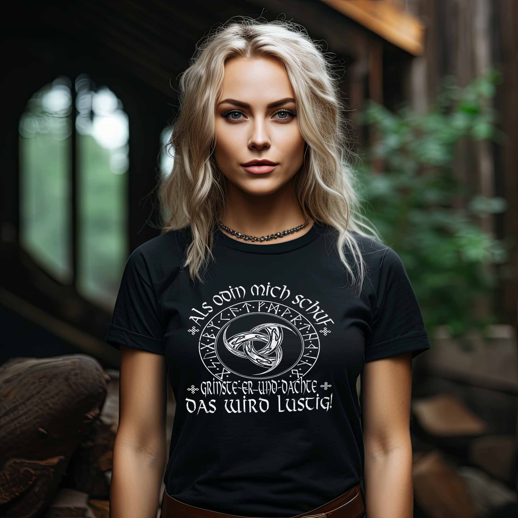 Schildmaiden Expresser Shirt "Als Odin mich schuf, grinste er und dachte: Das wird lustig!"