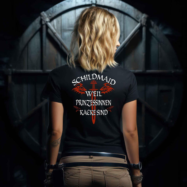 Schildmaid Extended-Shirt - "Weil Prinzessinnen kacke sind" | Wikinger Shirt für starke Frauen - Nordic Viking Wear