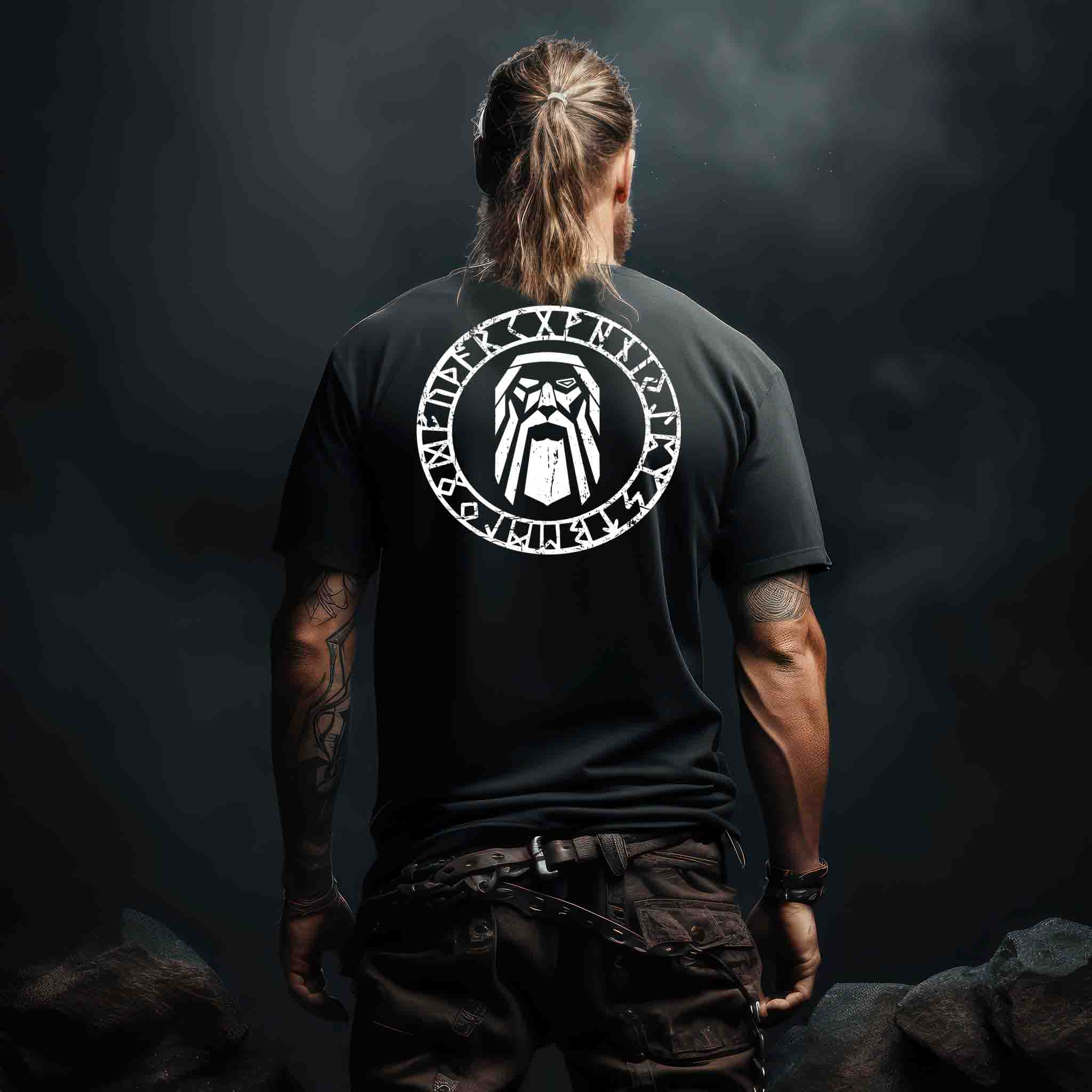 Odin im Runenkreis Wikinger– Mystisches Symbol-Premiumshirt