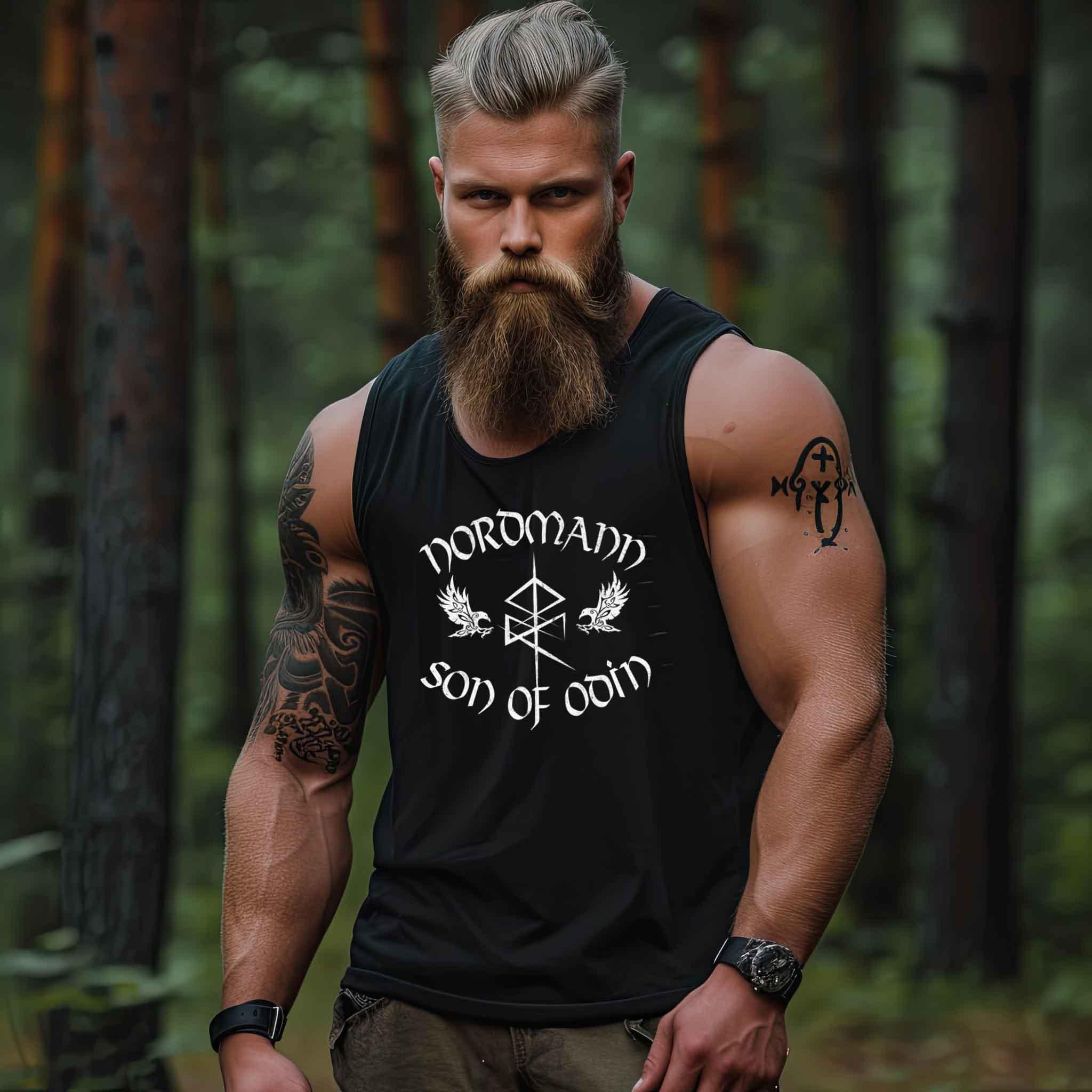 Wikinger Tanktop 'Nordmann - Son of Odin' – Ehre und Stolz der nordischen Krieger - Nordic Viking Wear