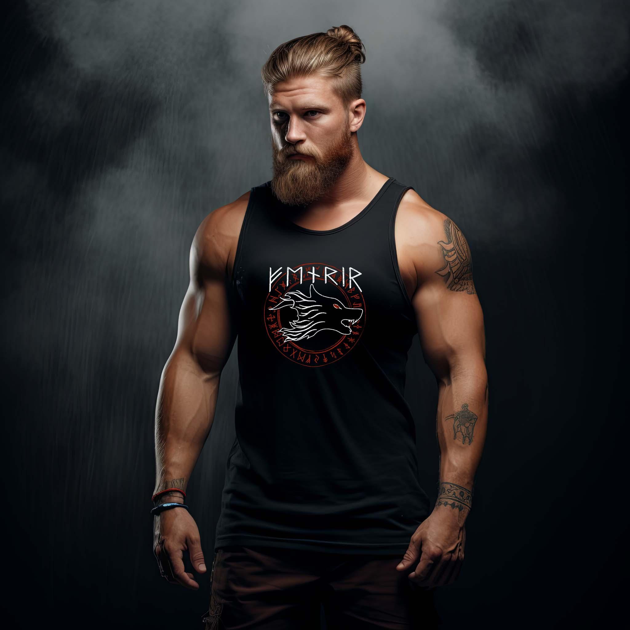 Fenrir Wolf Wikinger-Tanktop – Macht und Legende vereint - Nordic Viking Wear