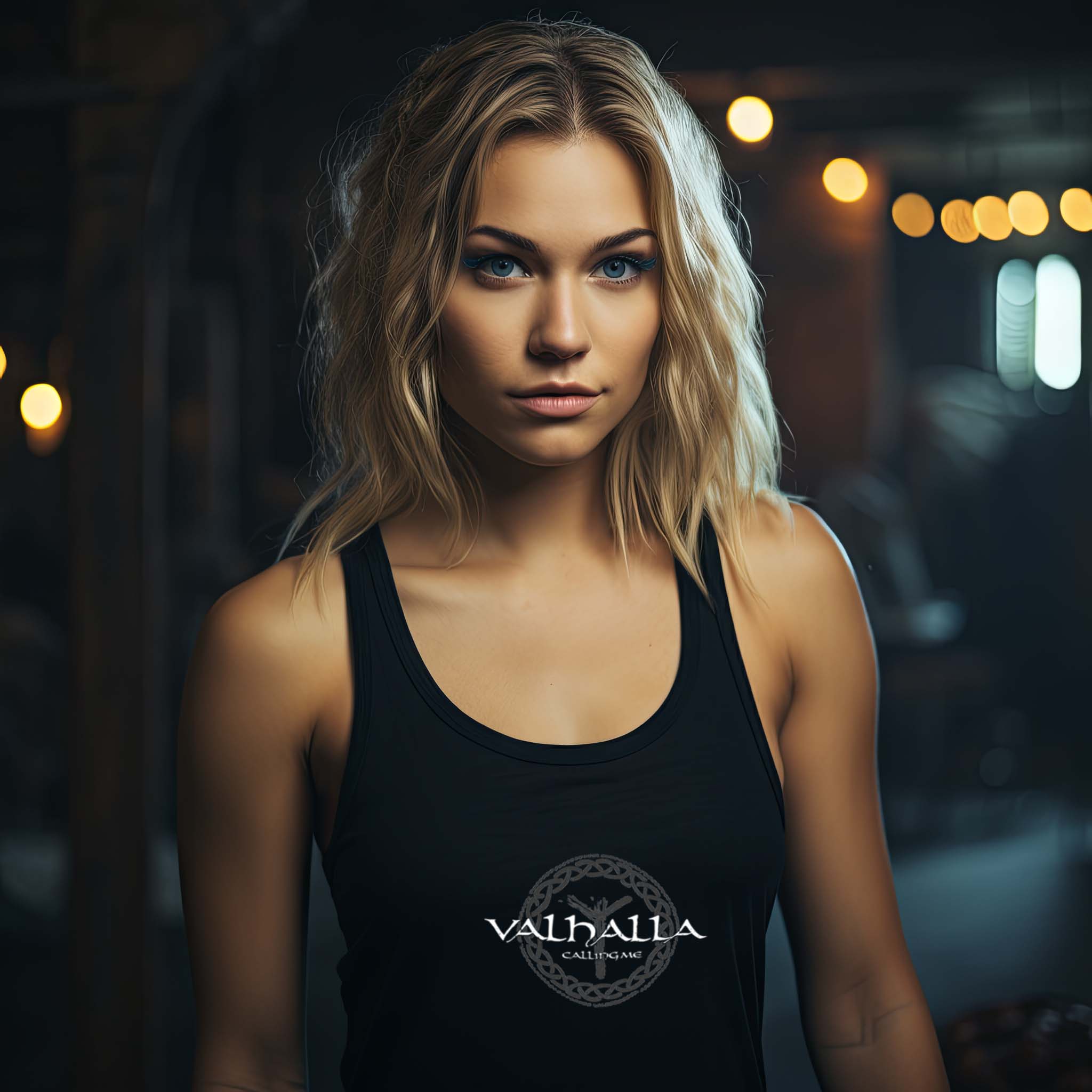 Schildmaiden Tanktop Algiz Rune Valhalla Calling Me - Nordic Viking Wear