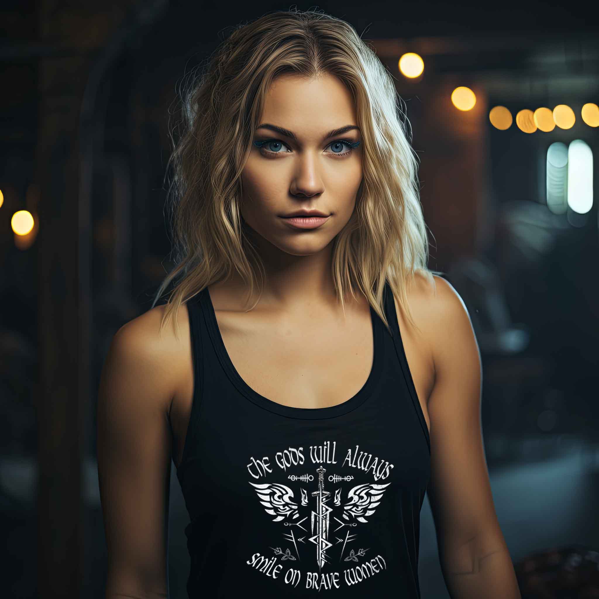 Schildmaiden Tanktop Freyja Binderune Shirt - Ehre die Göttinnen