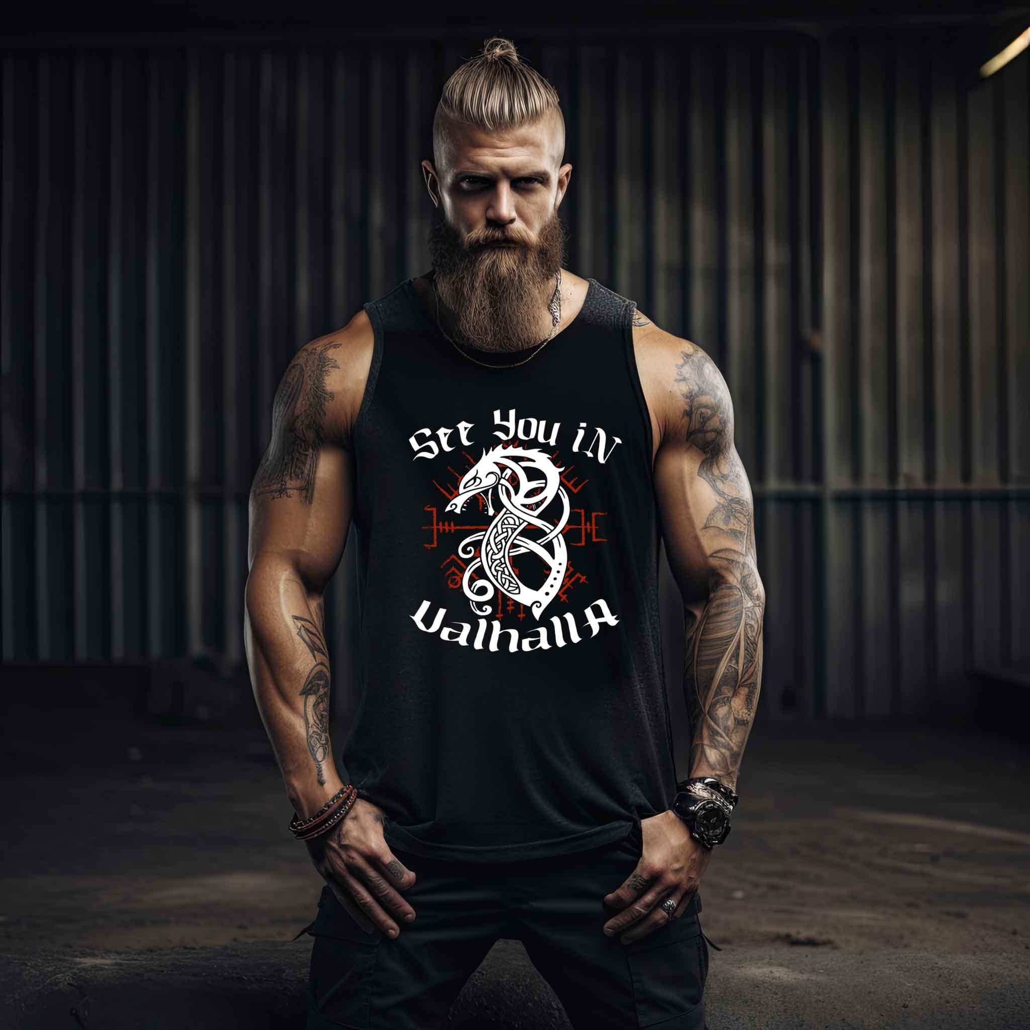 "Fenrir’s Oath" Wikinger-Tanktop – "See You in Valhalla"