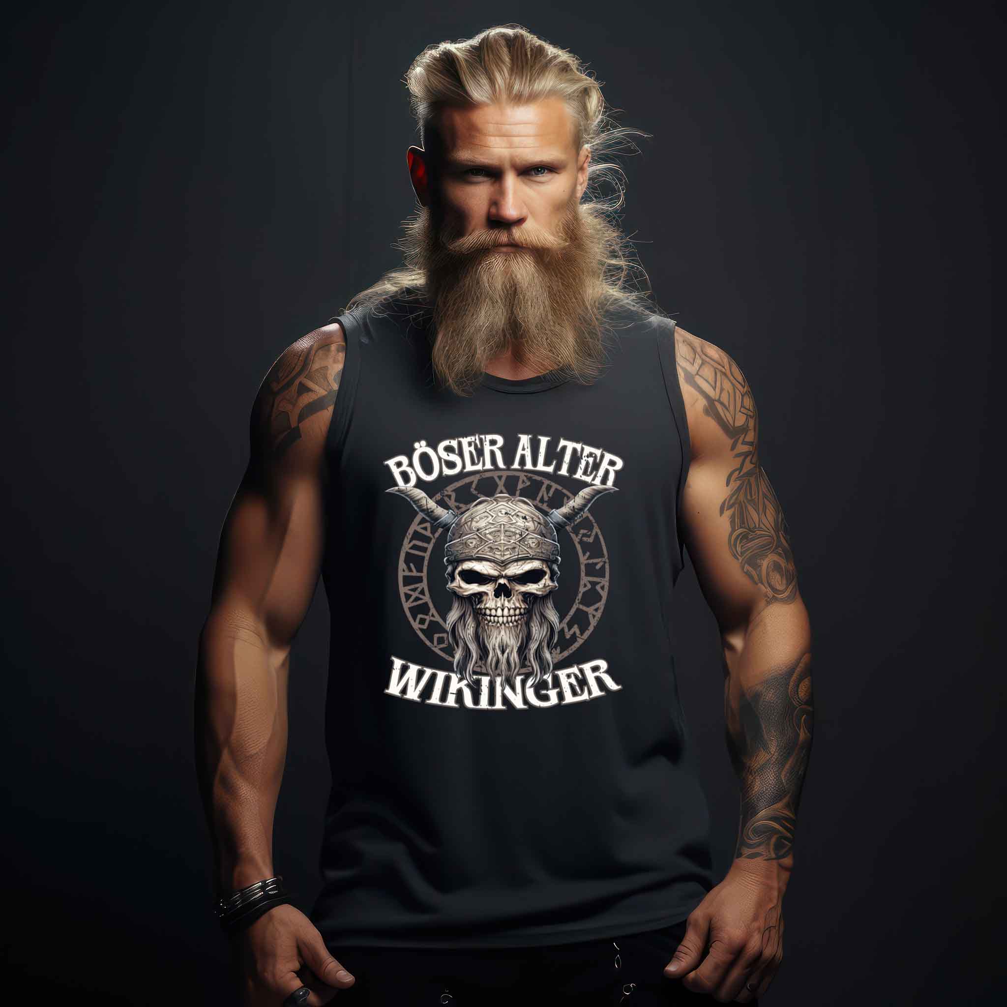 "Böser Alter Wikinger" Tanktop – Humorvolles Design für Nordische Krieger