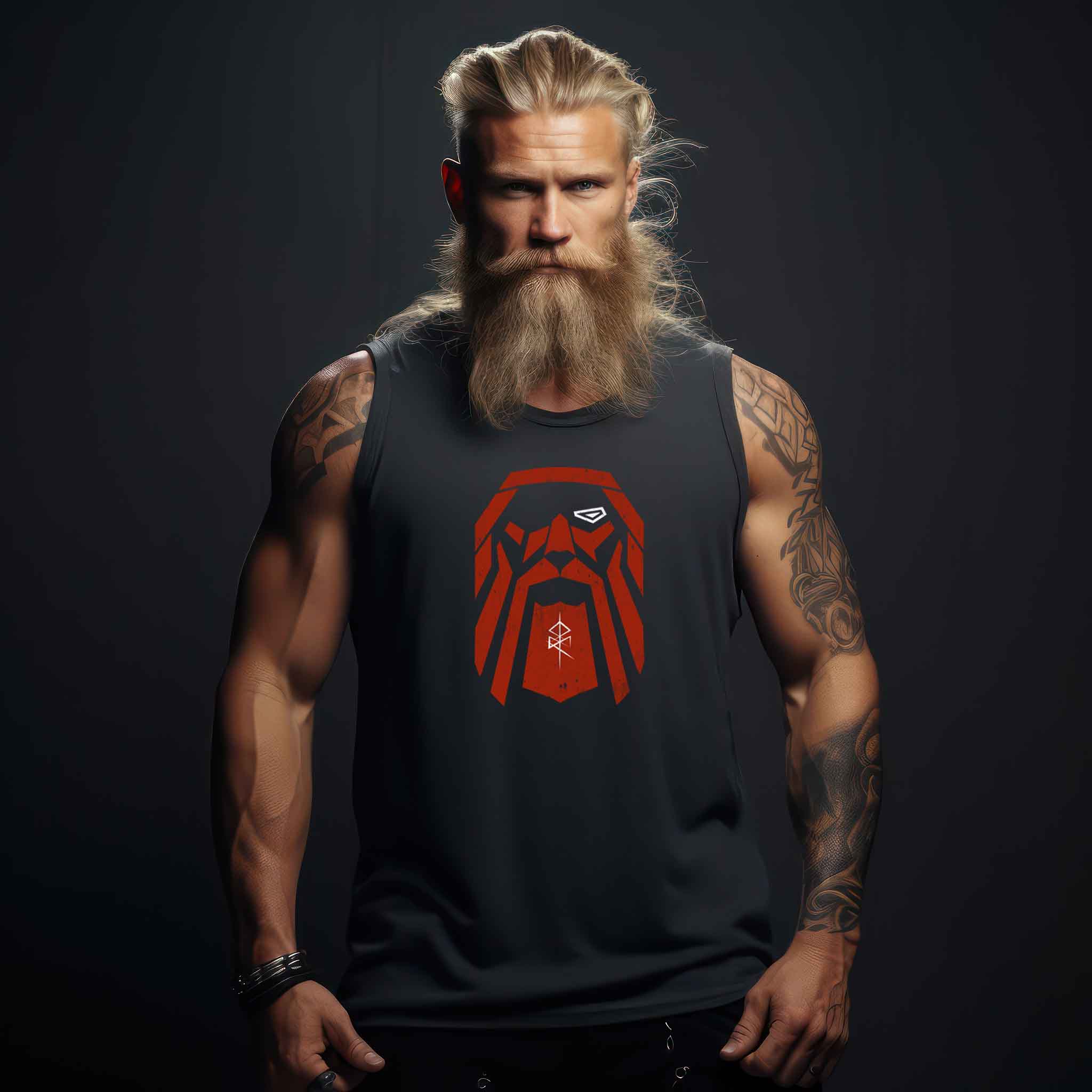 "Odin's Visage" Wikinger- Tanktop – Stolz und Macht des Allvaters