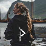 Schildmaiden Hoodie Rune Thurisaz - Nordic Viking Wear