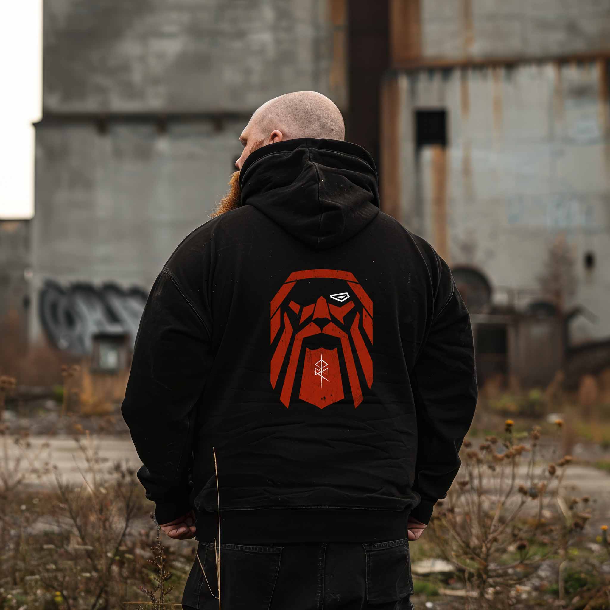 Wikinger Heavy Vintage Hoodie "Odin's Visage" Hoodie – Stolz und Macht des Allvaters