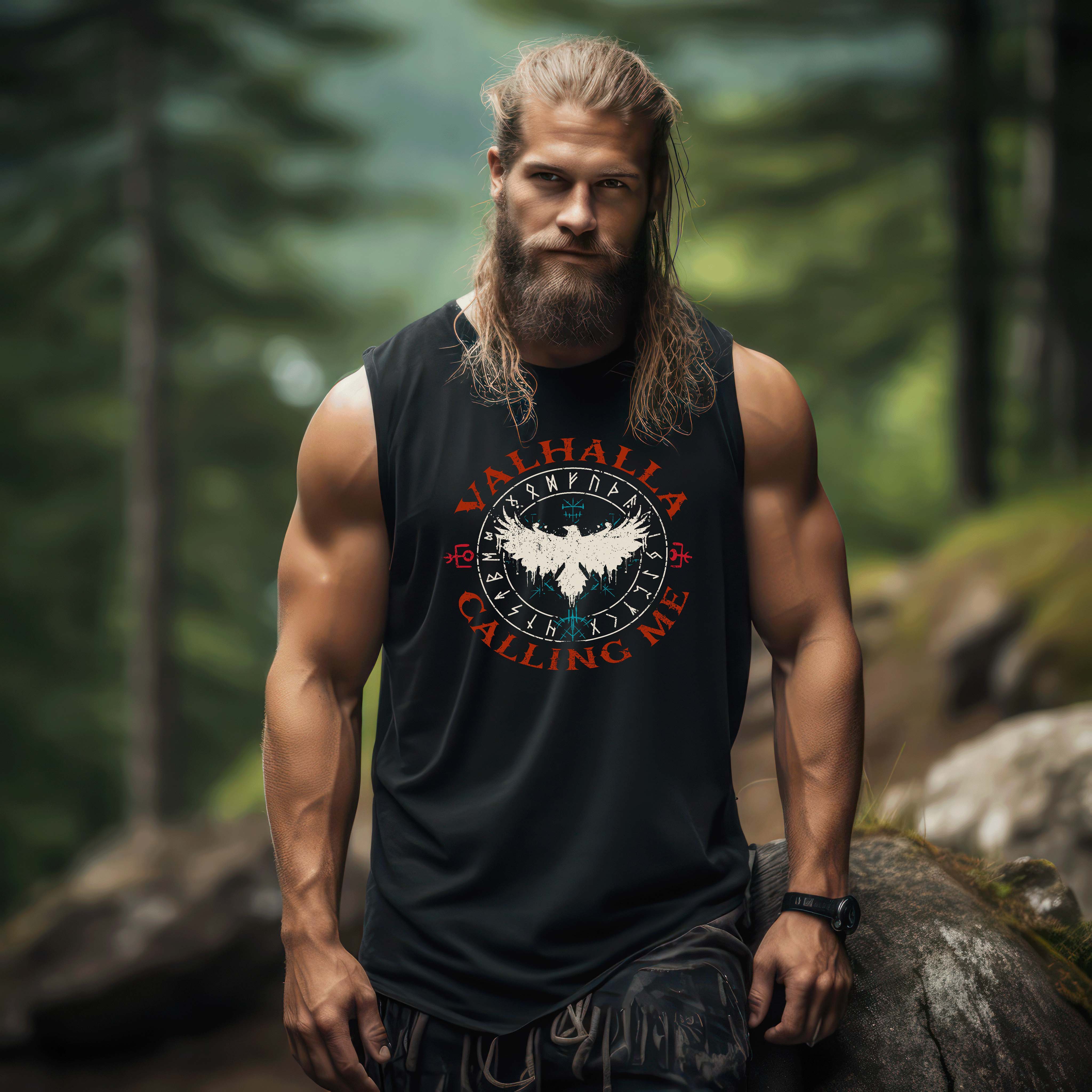 Wikinger Tank Top – "Valhalla Calling Me" Design