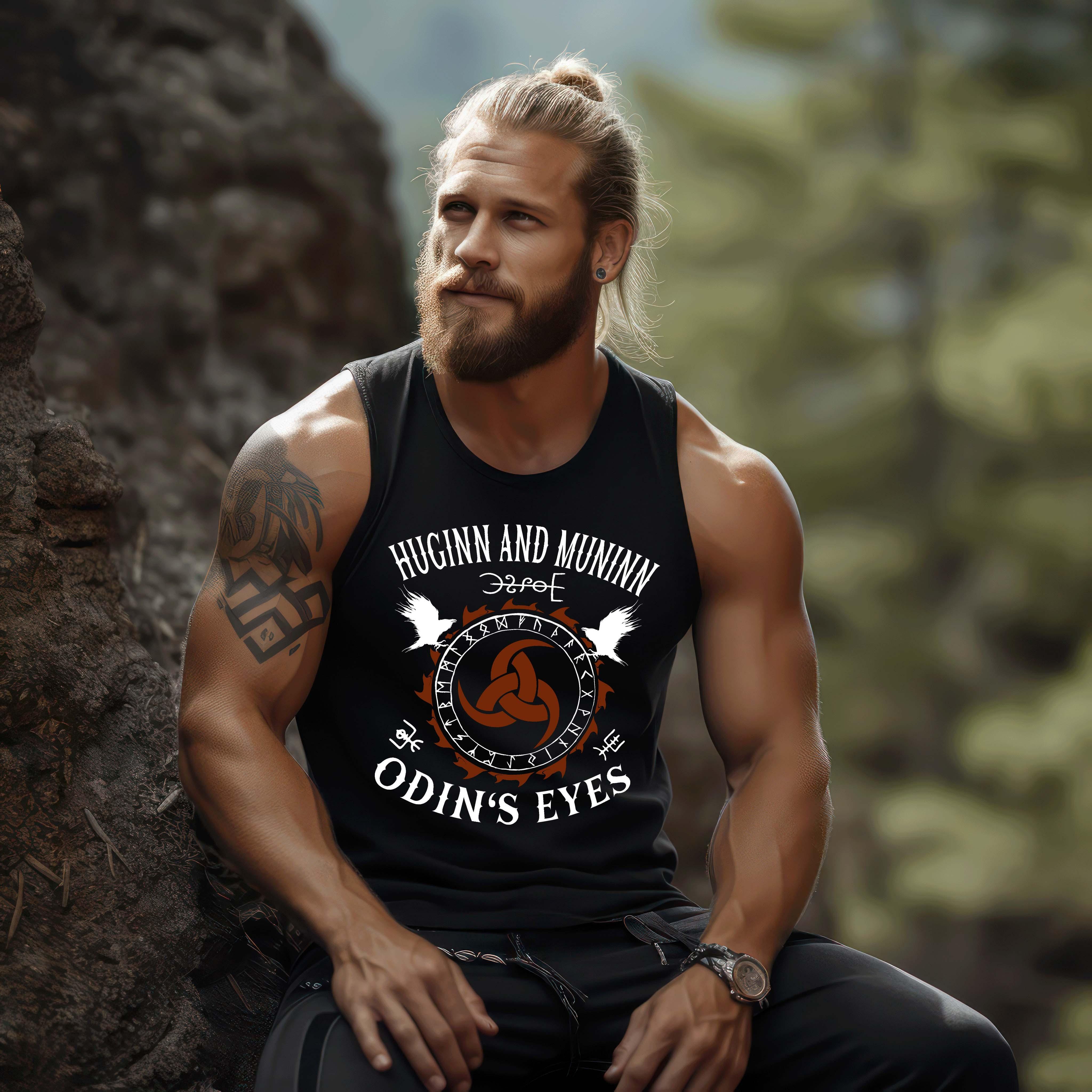 Wikinger Tank Top "Huginn und Muninn - Odins Augen" - Nordisches Kraftsymbol - Nordic Viking Wear